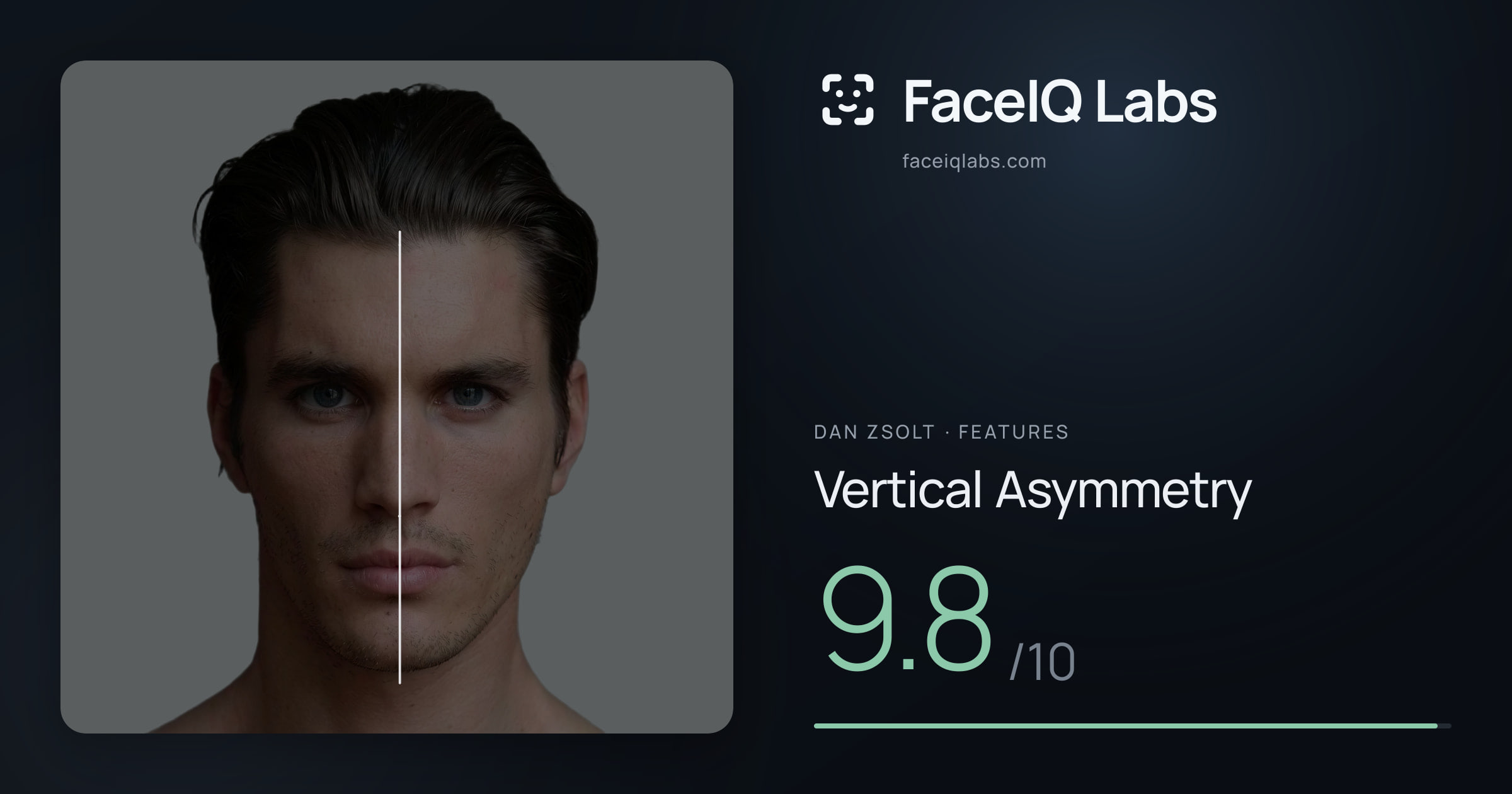 Dan Zsolt Vertical Asymmetry: 9.8/10, drawn on the photo