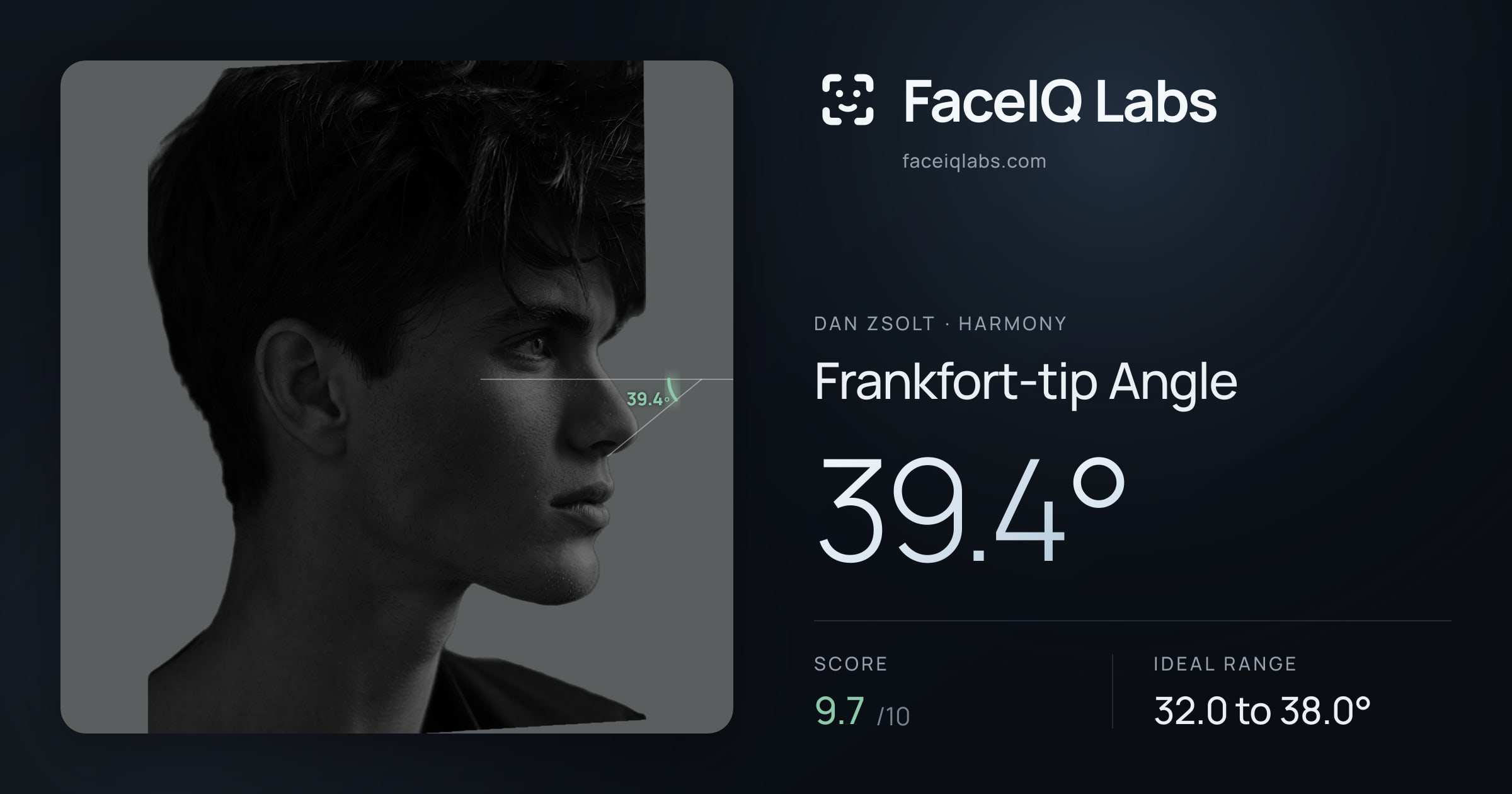 Dan Zsolt Frankfort-tip Angle: 39.4°, drawn on the photo