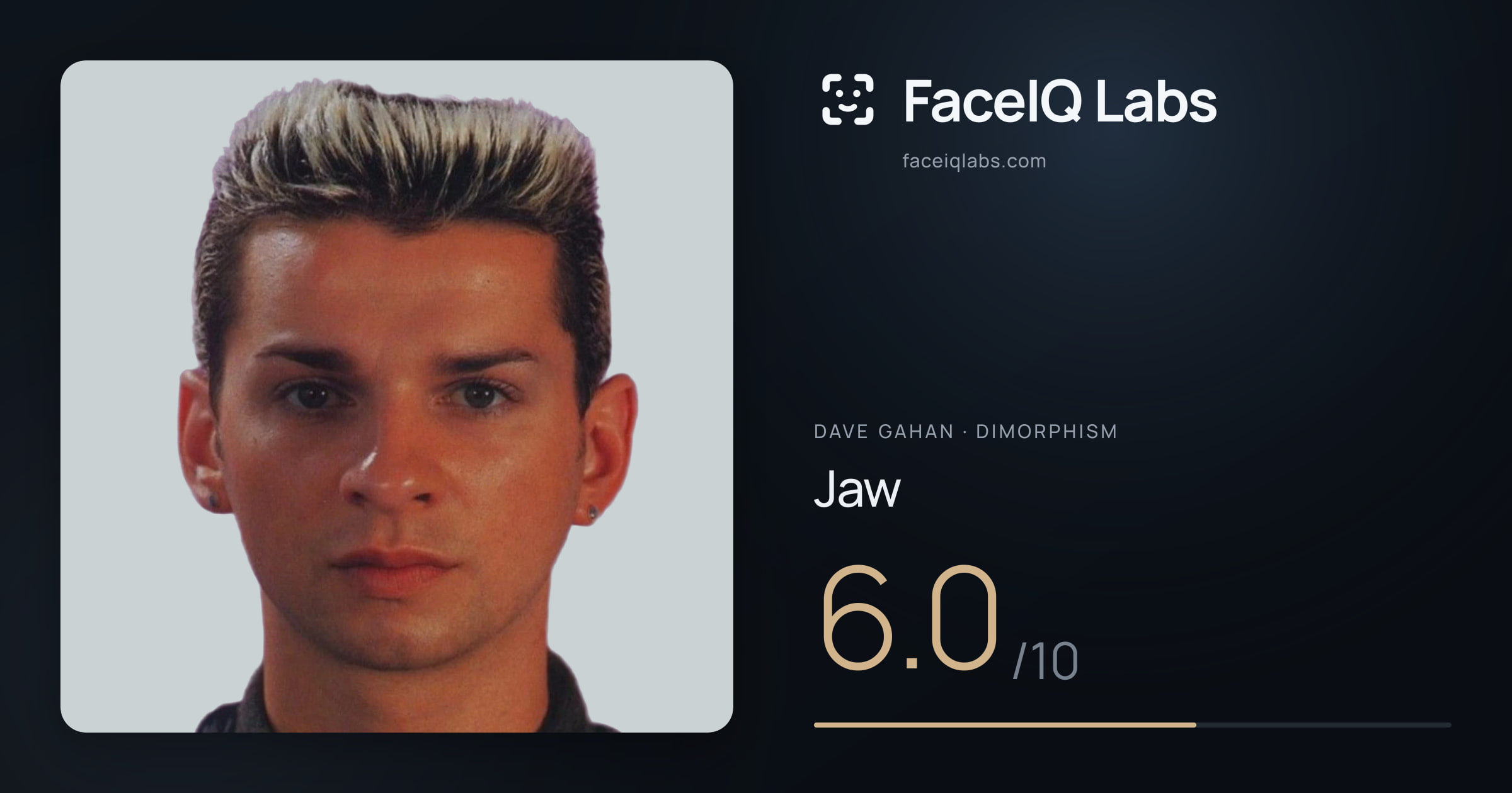 Dave Gahan Jaw: 6.0/10, drawn on the photo