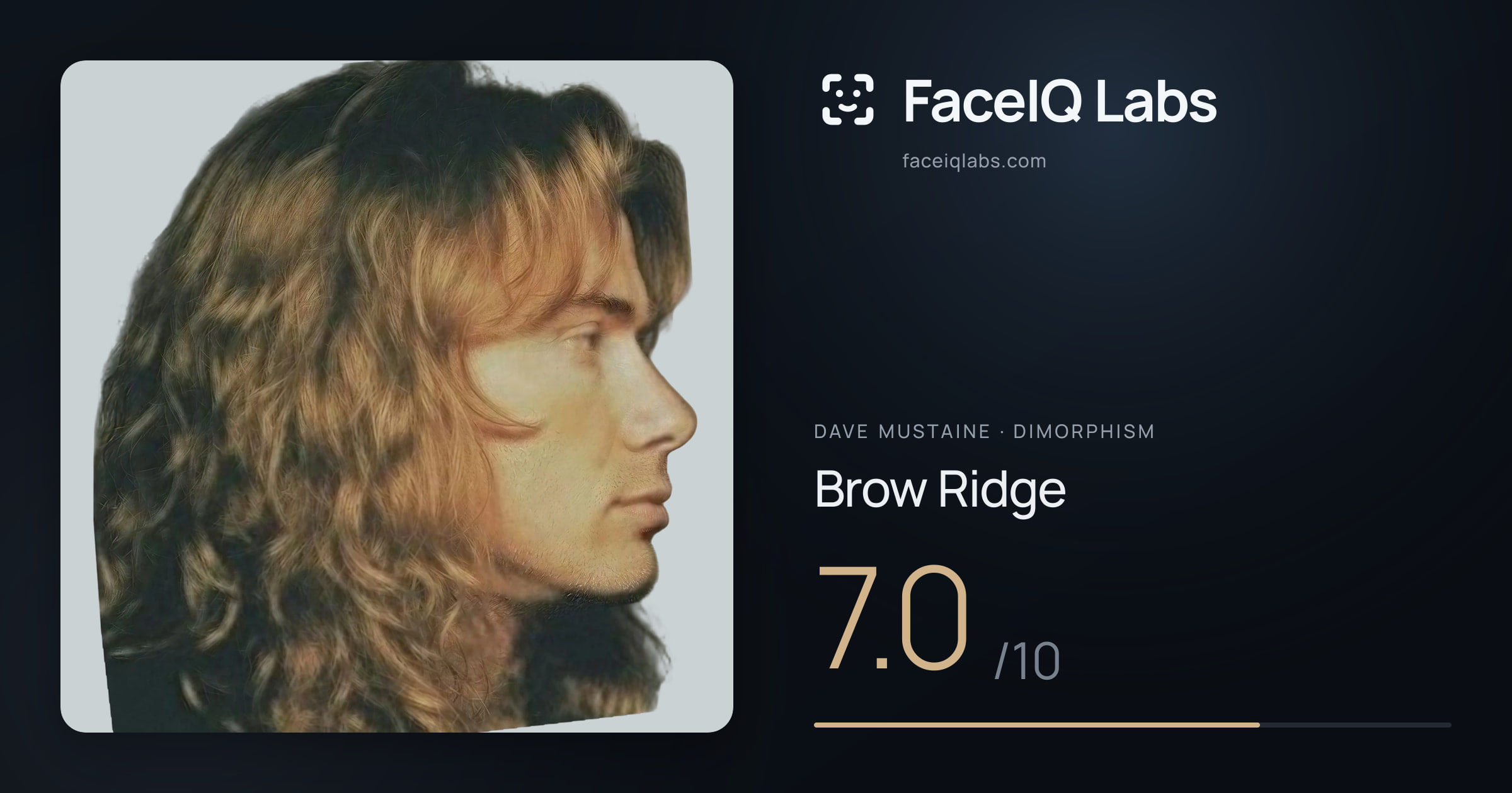 Dave Mustaine Brow Ridge: 7.0/10, drawn on the photo