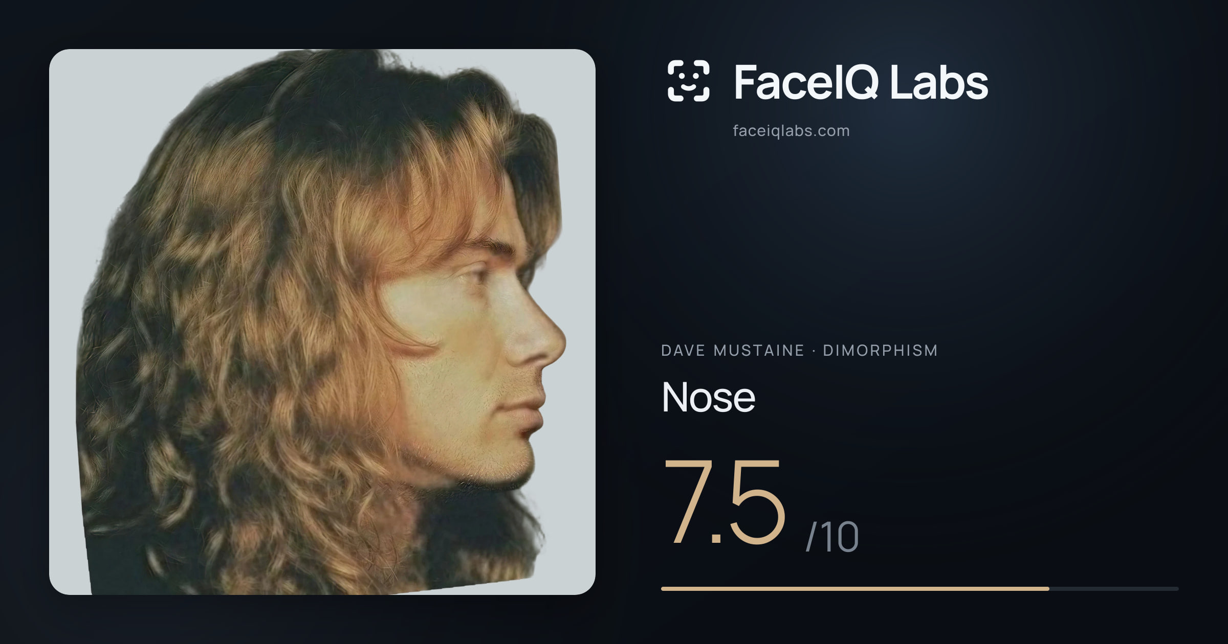 Dave Mustaine Nose: 7.5/10, drawn on the photo