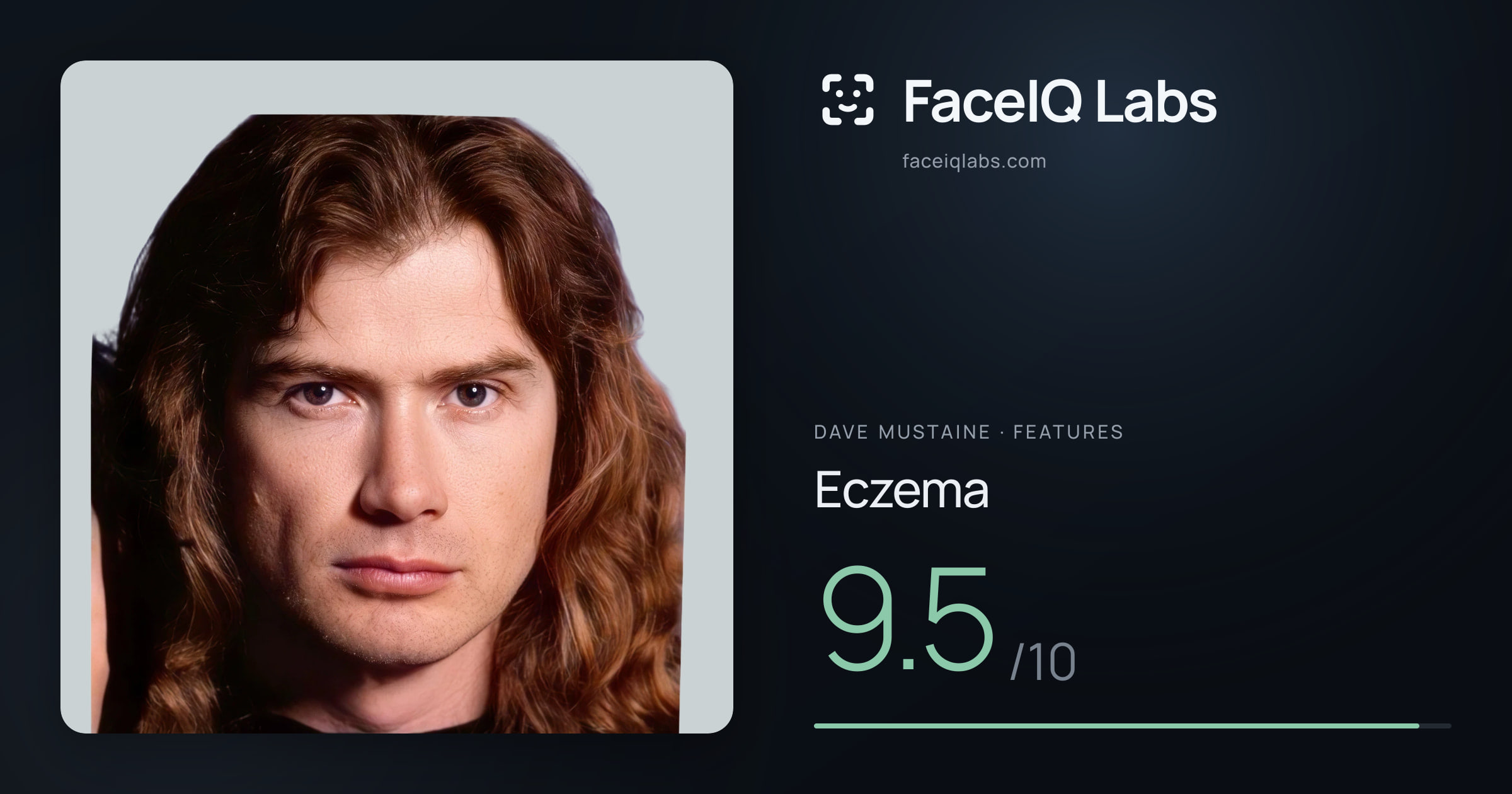 Dave Mustaine Eczema: 9.5/10, drawn on the photo