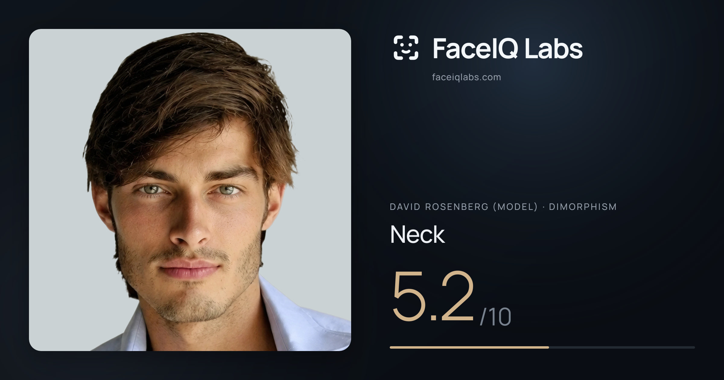 David Rosenberg (Model) Neck: 5.2/10, drawn on the photo