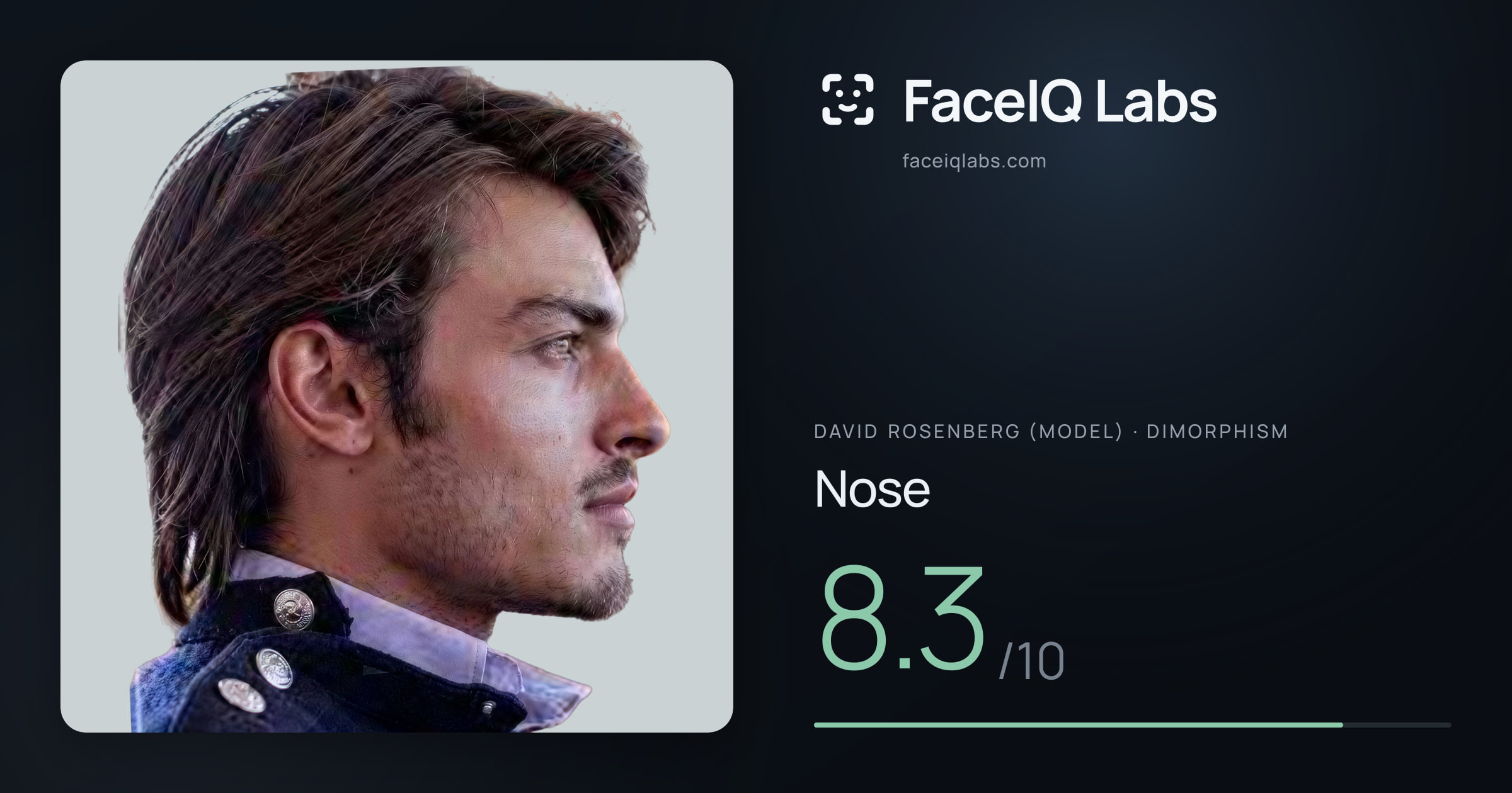 David Rosenberg (Model) Nose: 8.3/10, drawn on the photo