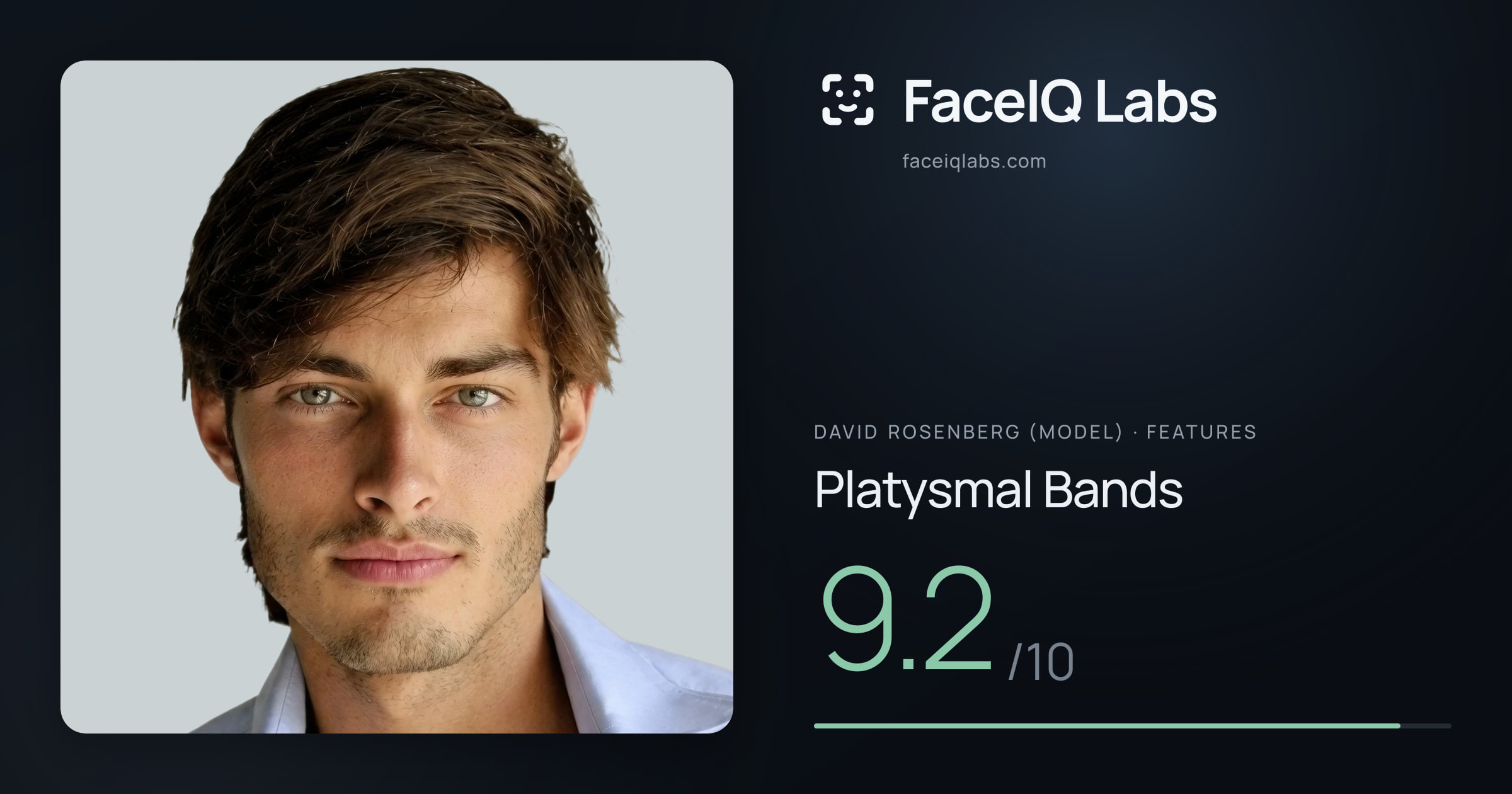 David Rosenberg (Model) Platysmal Bands: 9.2/10, drawn on the photo