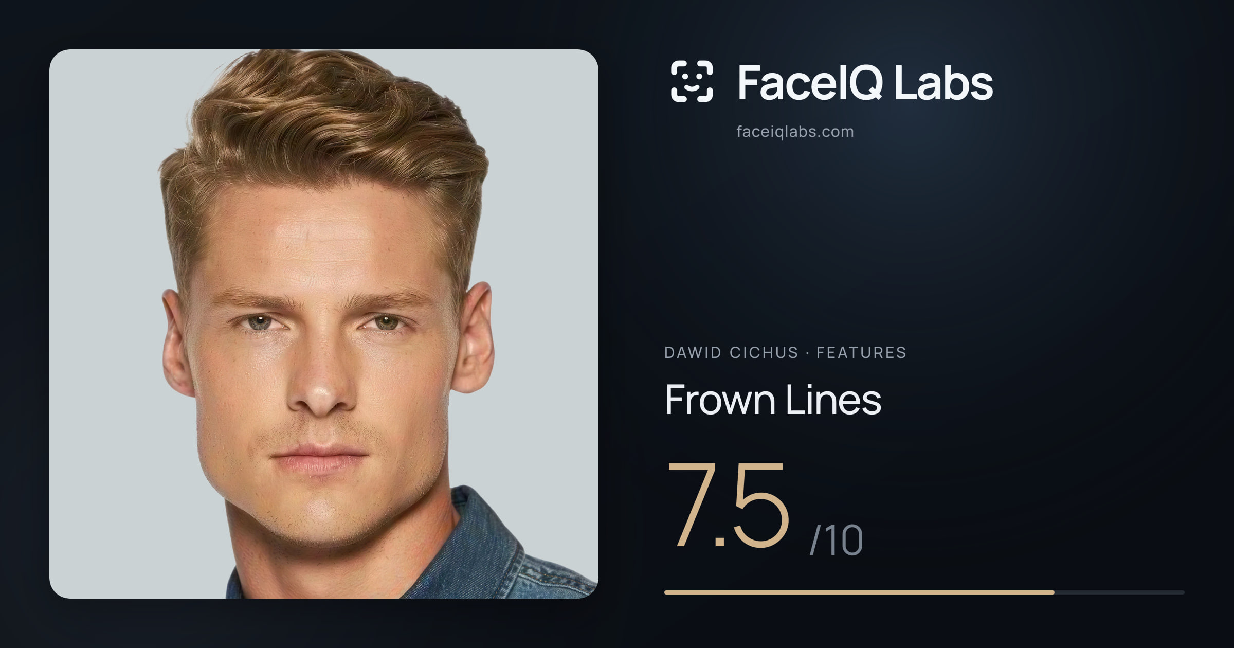 Dawid Cichus Frown Lines: 7.5/10, drawn on the photo
