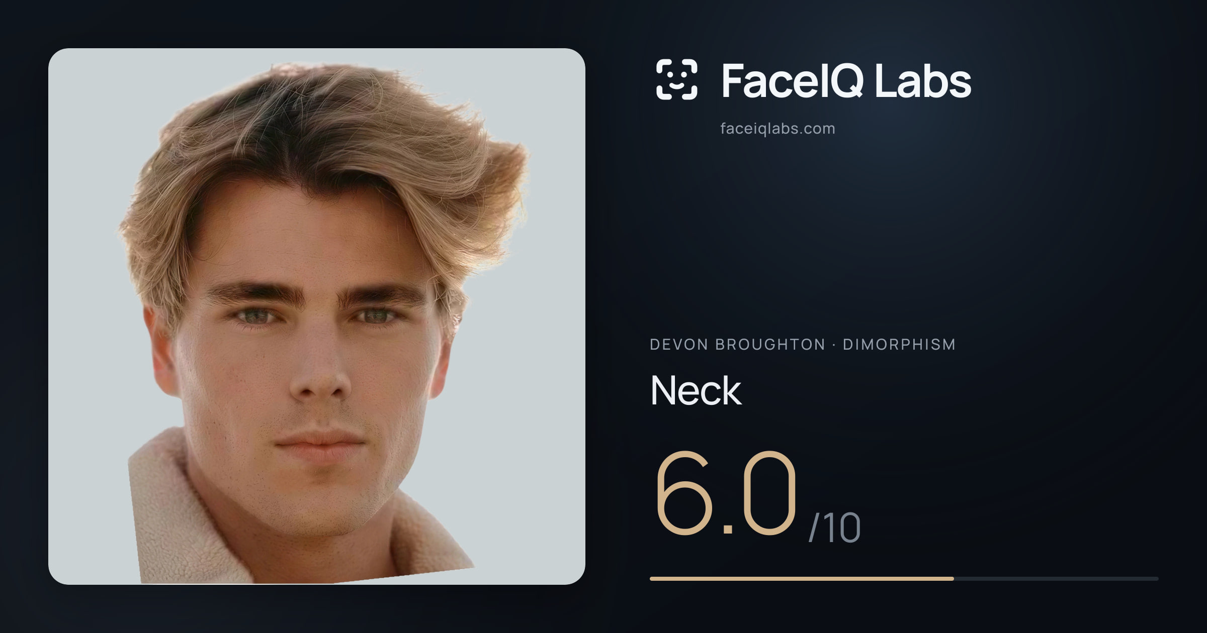 Devon Broughton Neck: 6.0/10, drawn on the photo