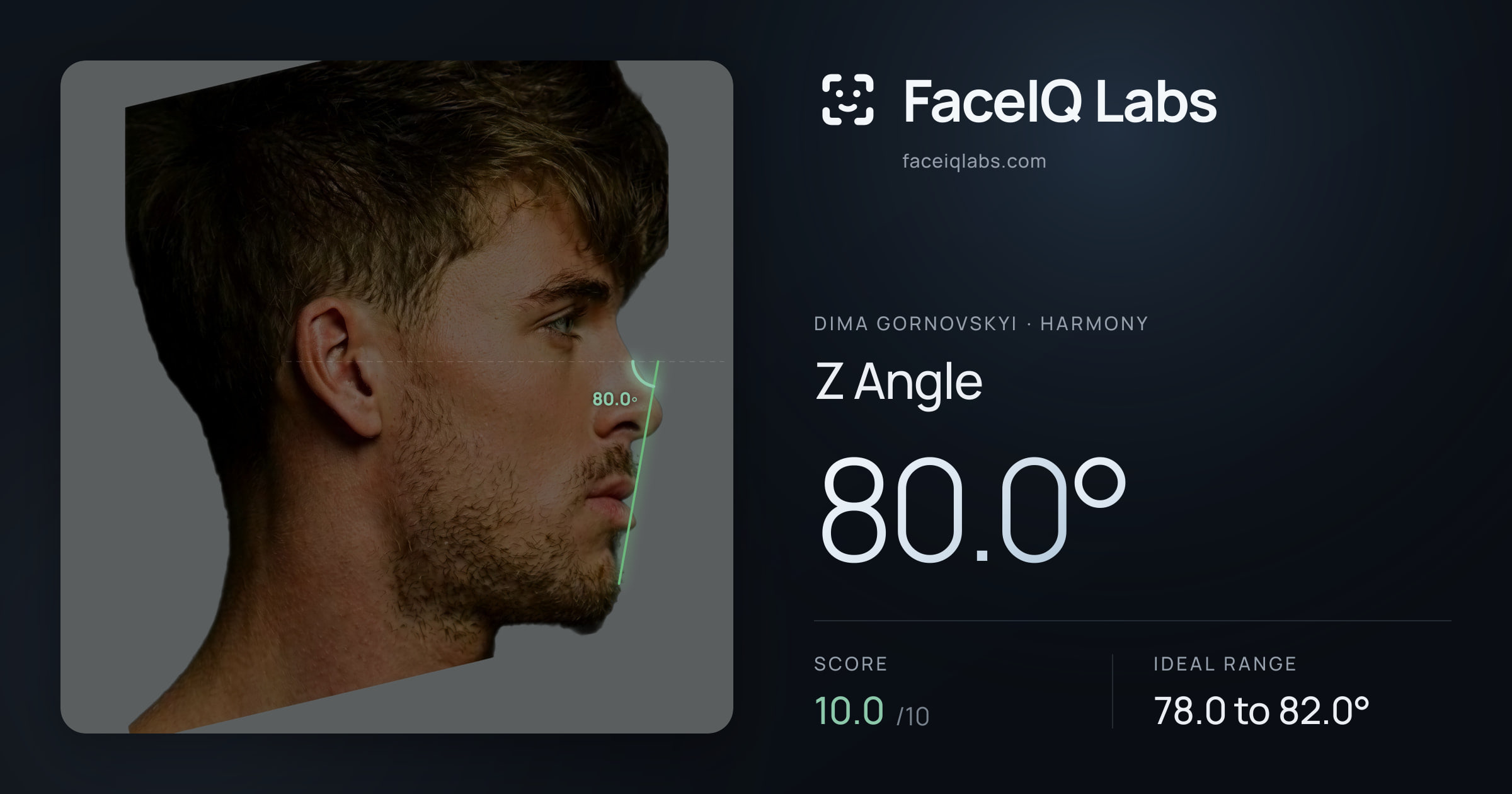 Dima Gornovskyi Z Angle: 80.0°, drawn on the photo