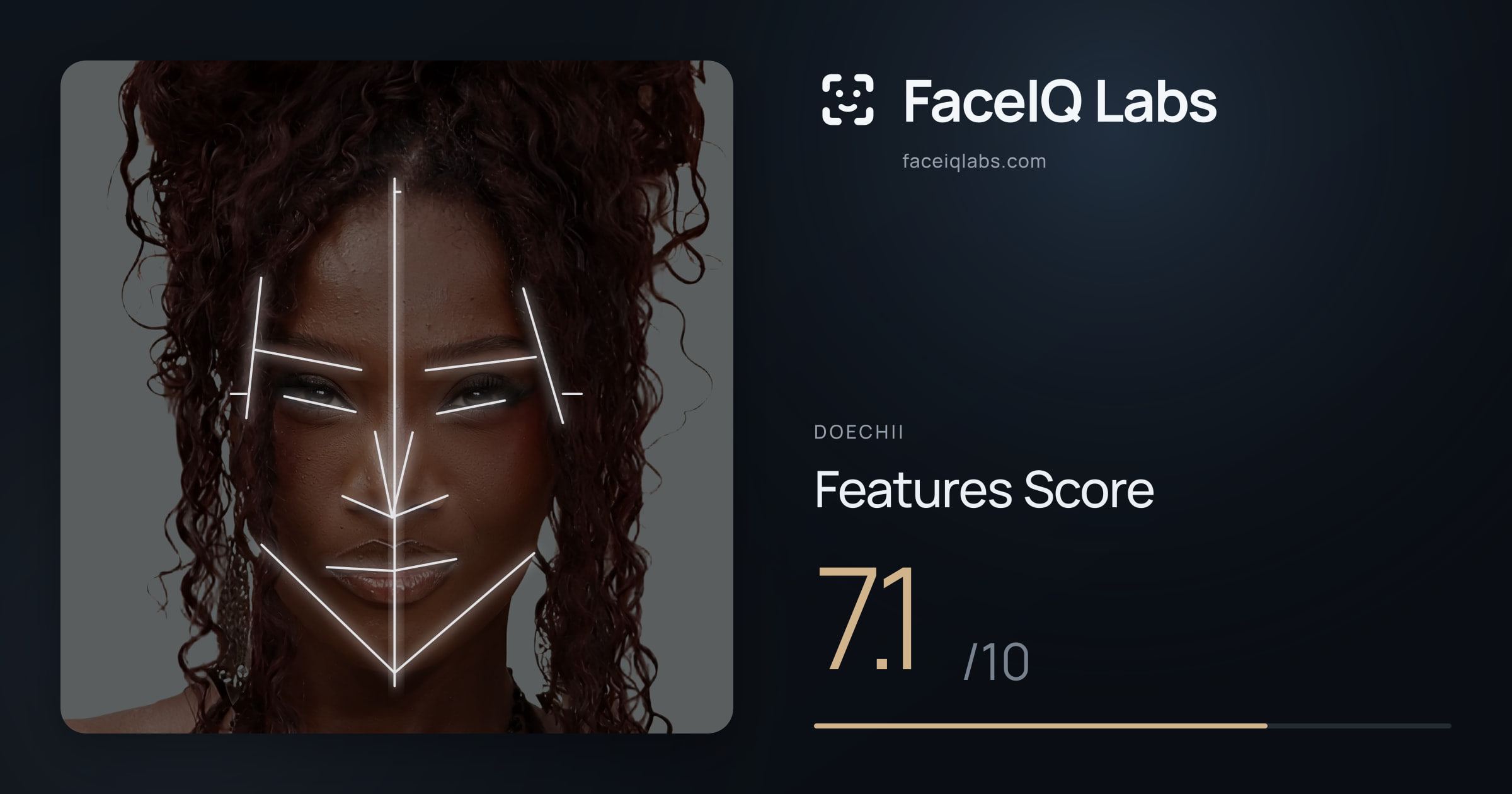 Doechii Features: 7.1/10, with each assessment drawn on the photo