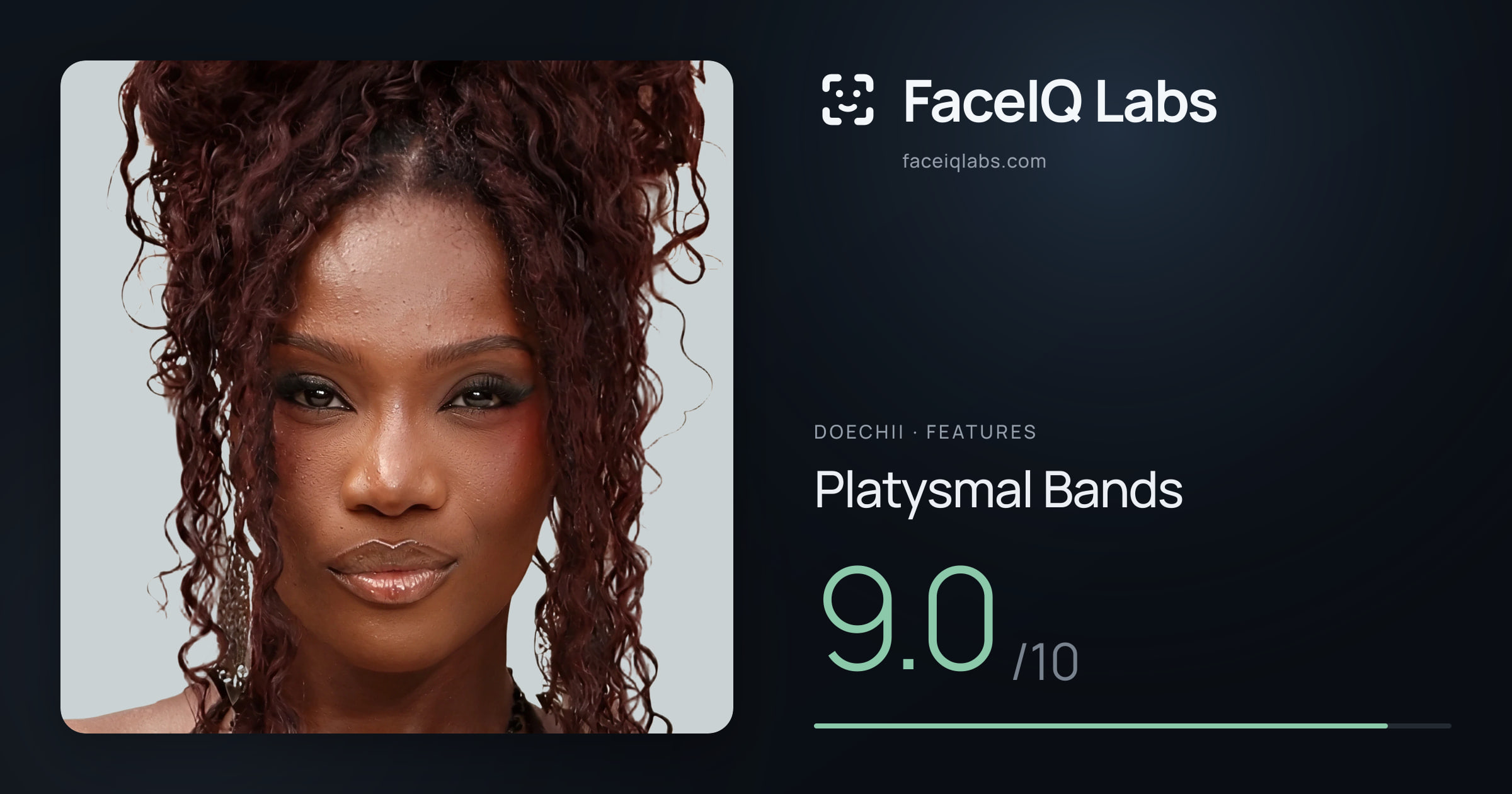 Doechii Platysmal Bands: 9.0/10, drawn on the photo