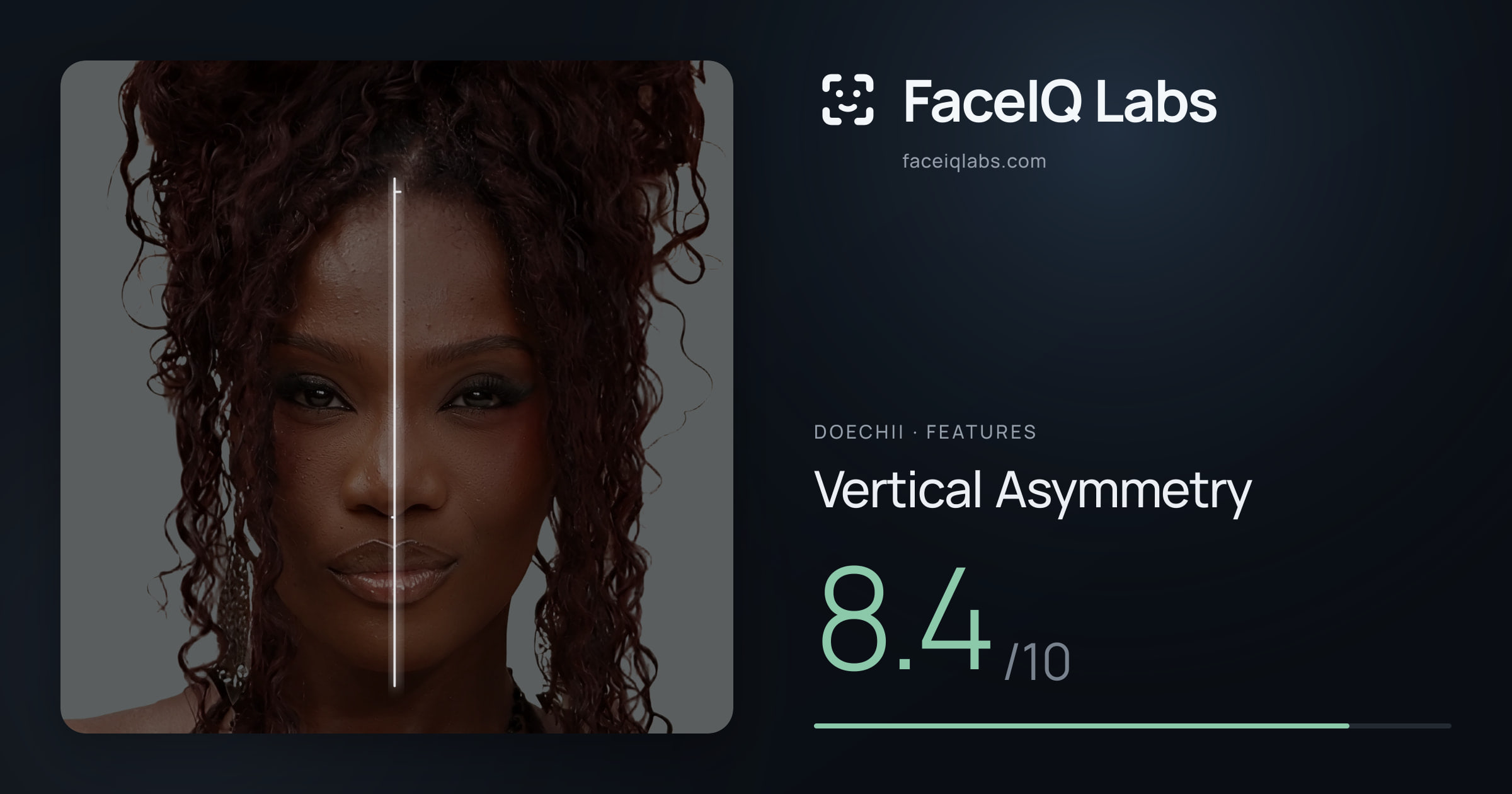 Doechii Vertical Asymmetry: 8.4/10, drawn on the photo