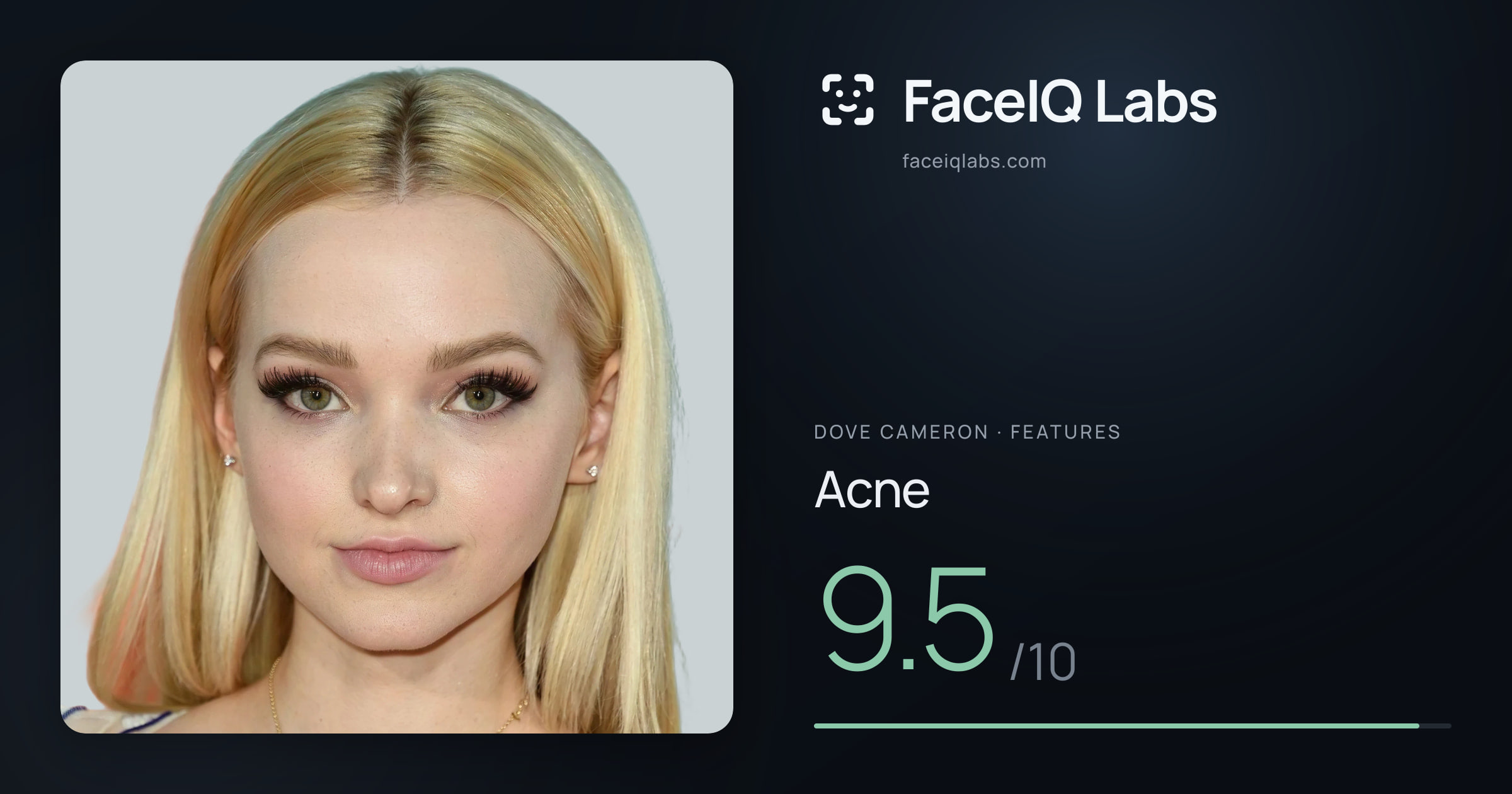 Dove Cameron Acne: 9.5/10, drawn on the photo
