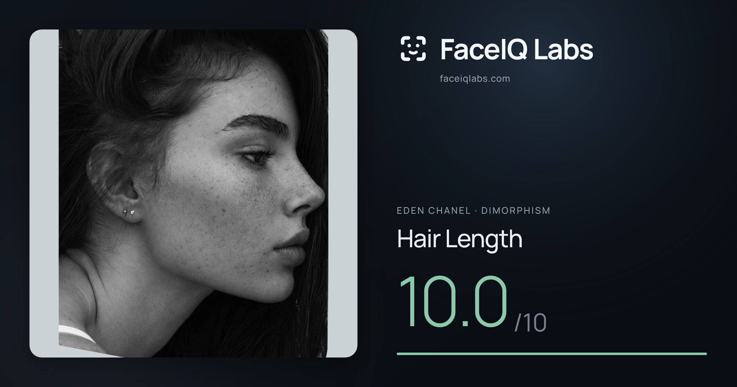 Eden Chanel Hair Length: 10.0/10, drawn on the photo