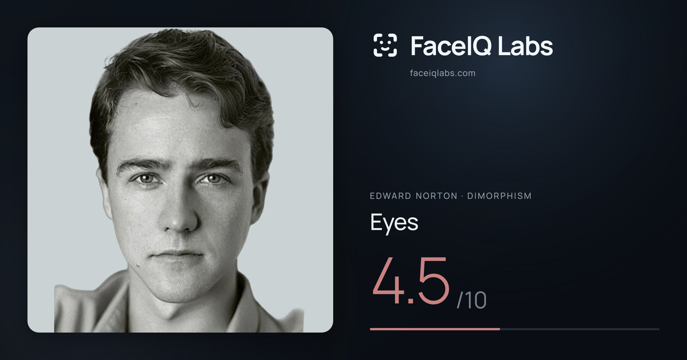 Edward Norton Eyes: 4.5/10, drawn on the photo