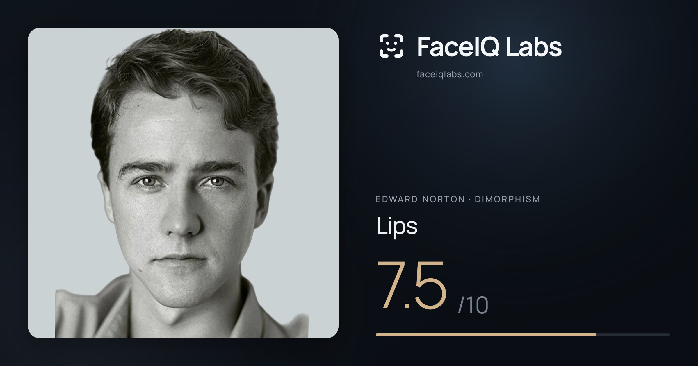 Edward Norton Lips: 7.5/10, drawn on the photo