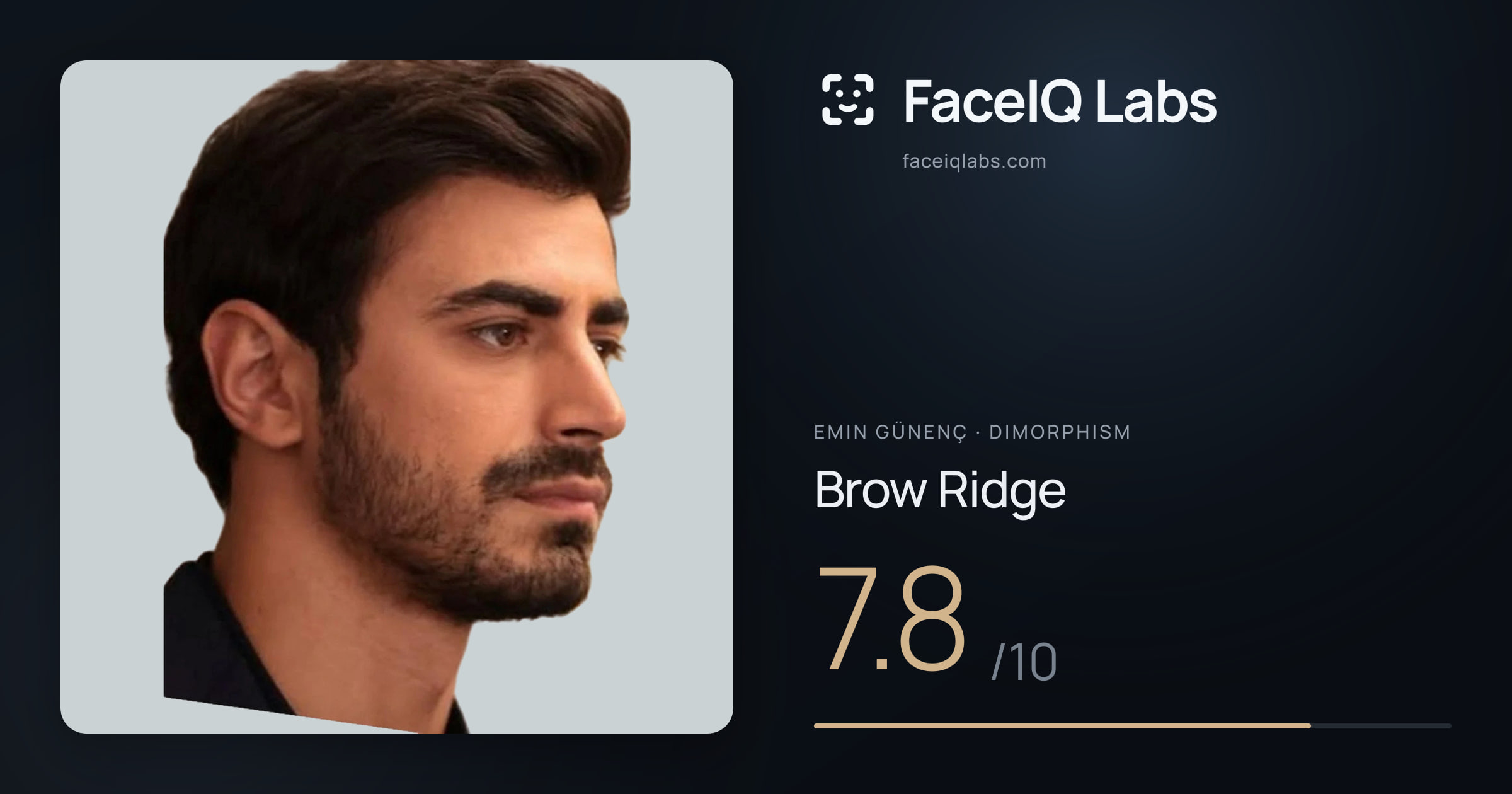 Emin Günenç Brow Ridge: 7.8/10, drawn on the photo