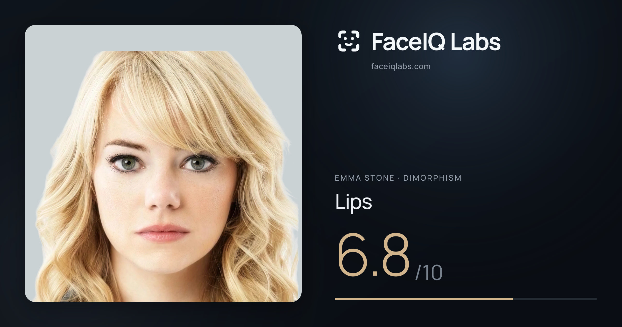 Emma Stone Lips: 6.8/10, drawn on the photo