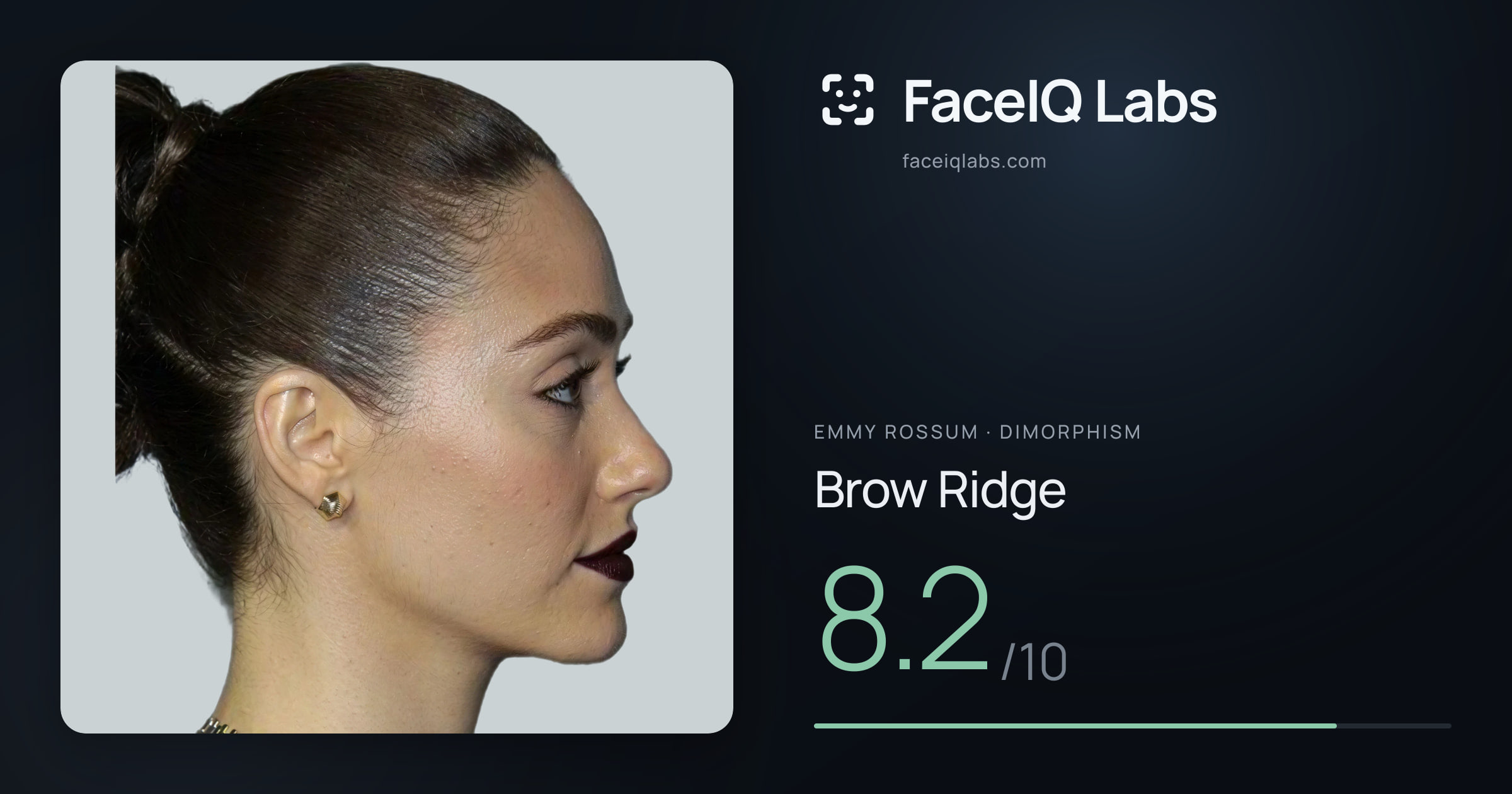 Emmy Rossum Brow Ridge: 8.2/10, drawn on the photo