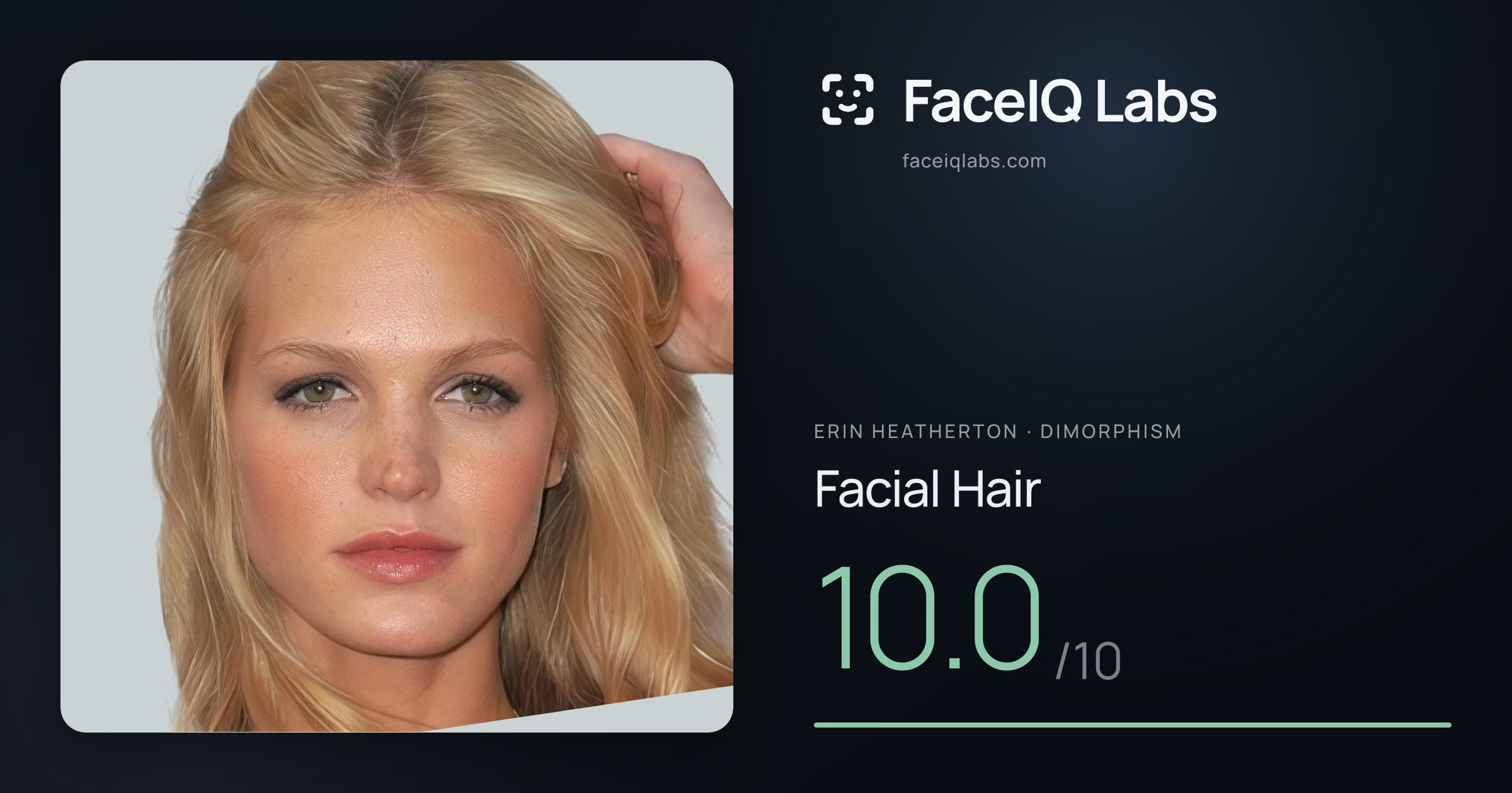 Erin Heatherton Facial Hair: 10.0/10, drawn on the photo