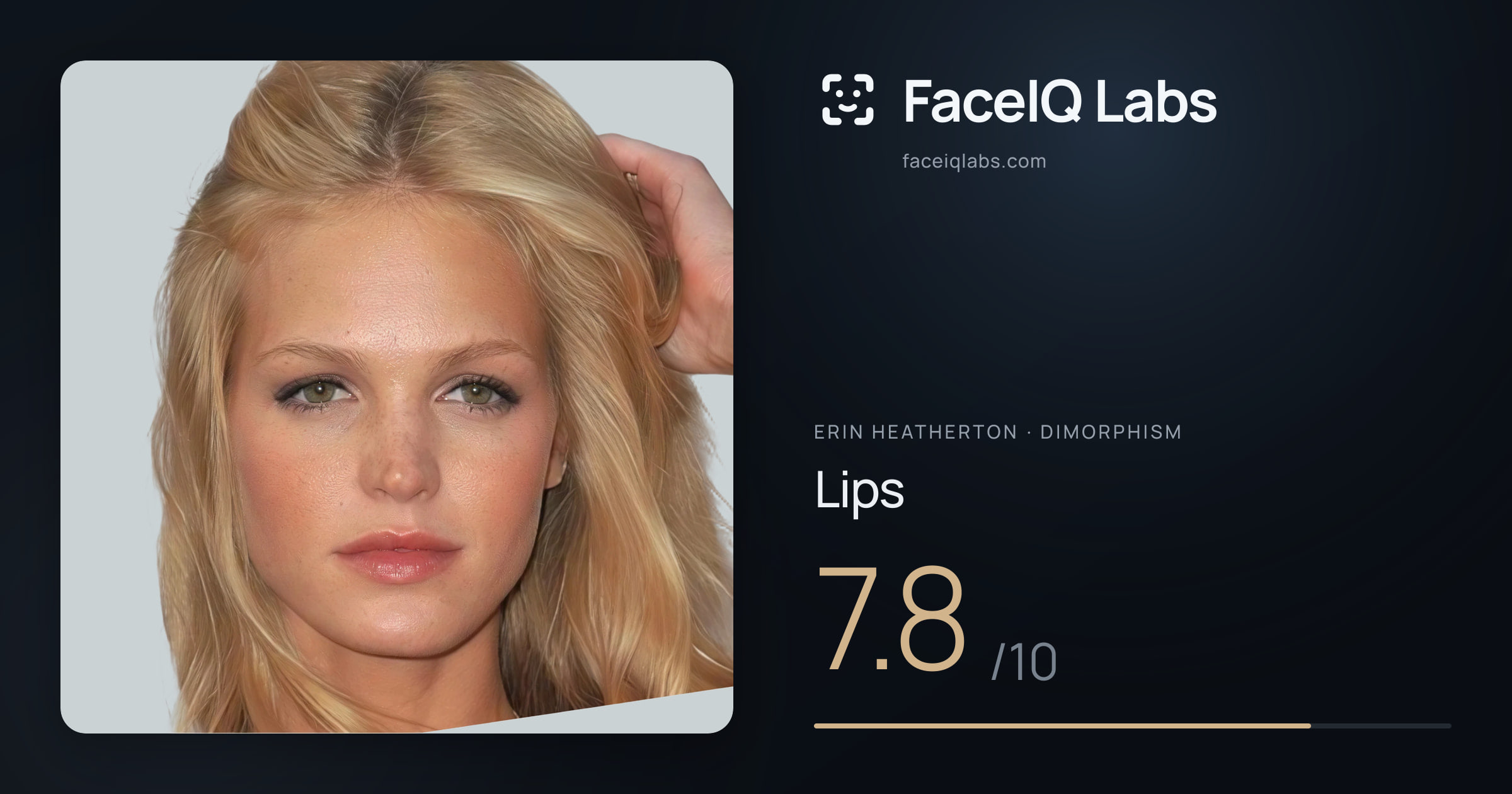 Erin Heatherton Lips: 7.8/10, drawn on the photo