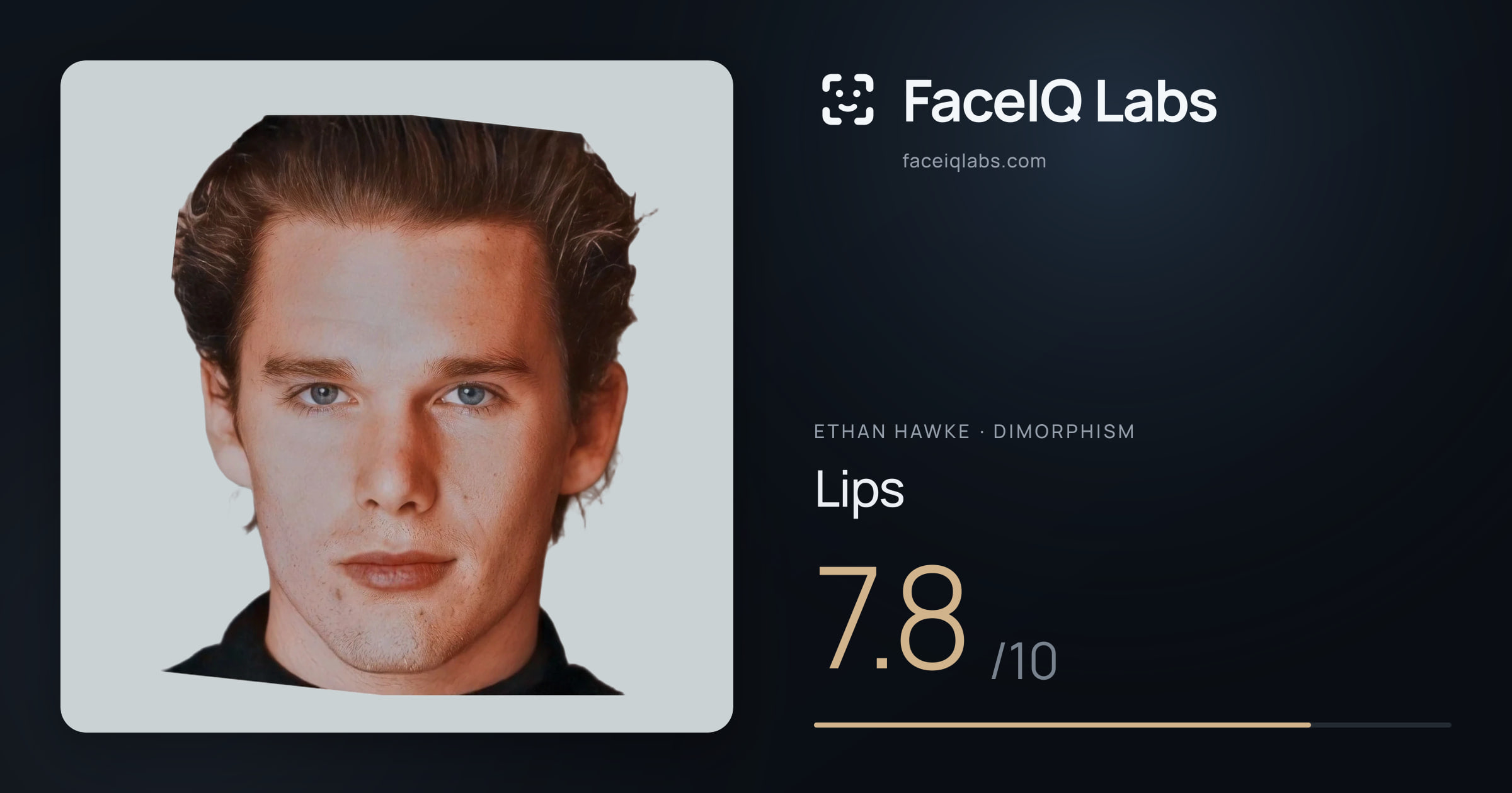 Ethan Hawke Lips: 7.8/10, drawn on the photo