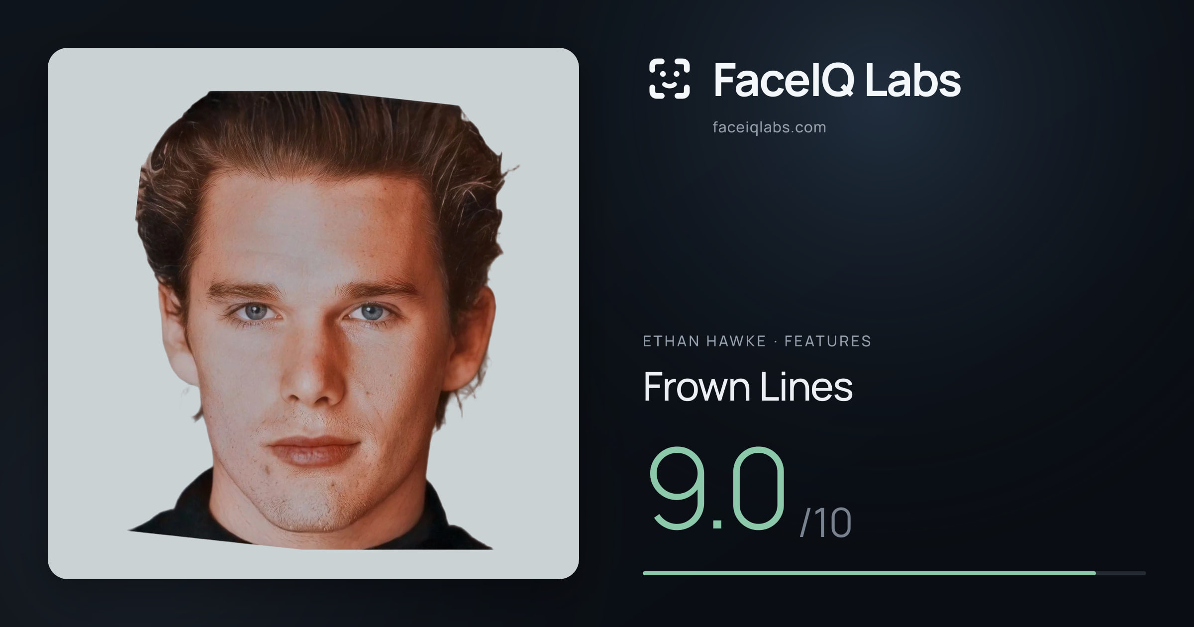 Ethan Hawke Frown Lines: 9.0/10, drawn on the photo