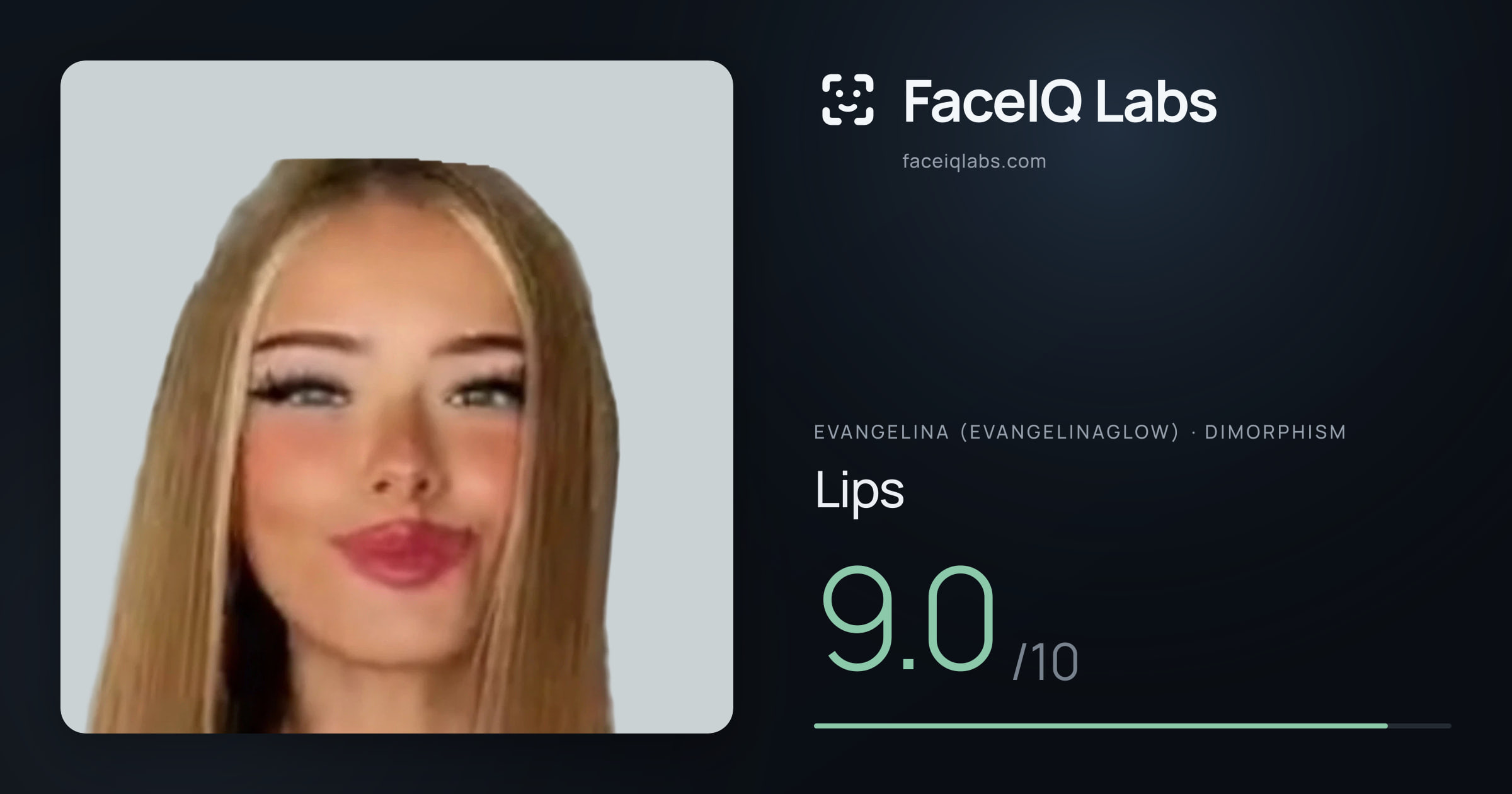 Evangelina (Evangelinaglow) Lips: 9.0/10, drawn on the photo
