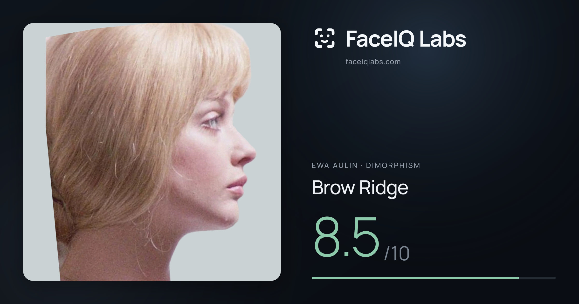 Ewa Aulin Brow Ridge: 8.5/10, drawn on the photo