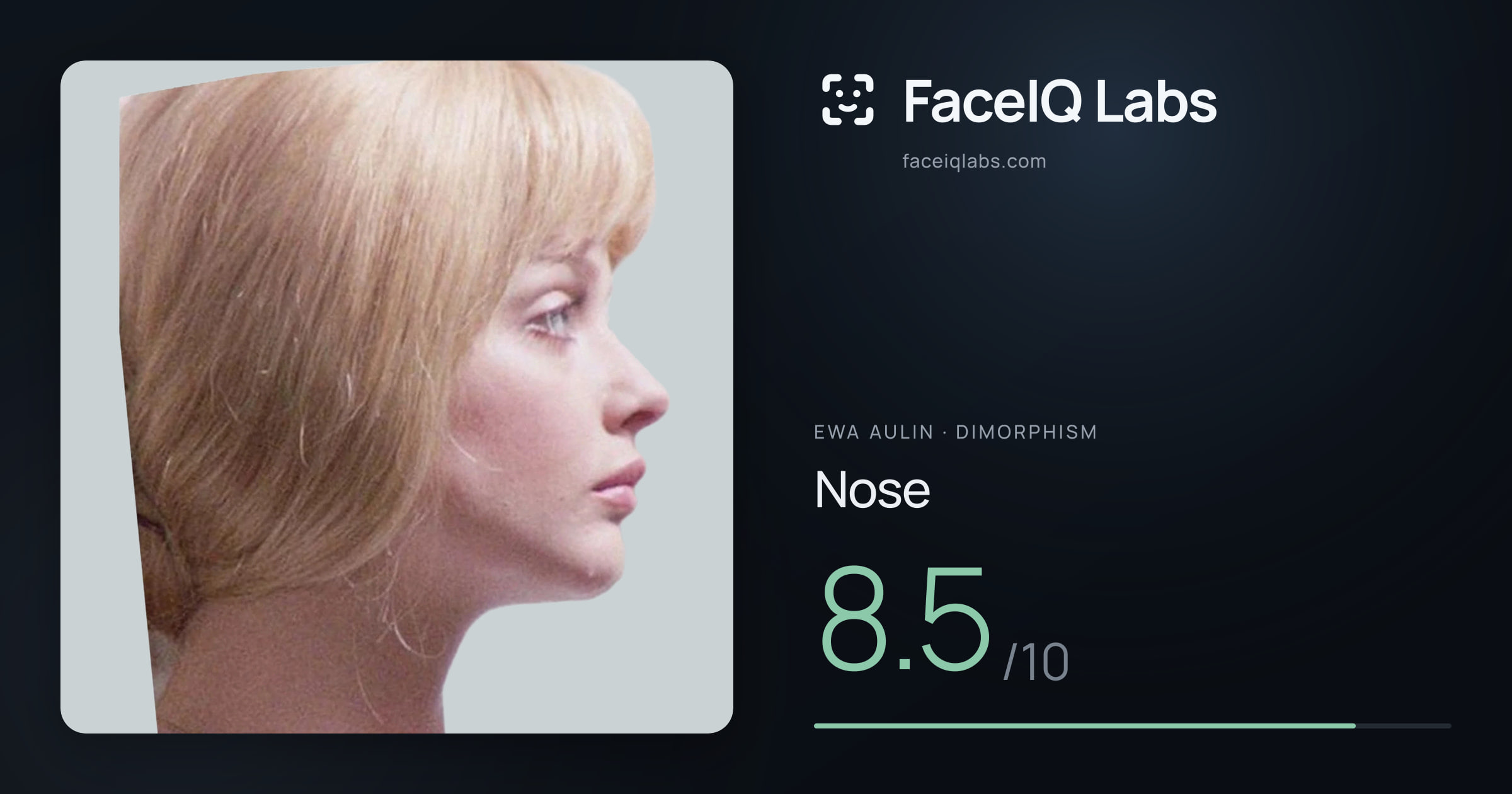 Ewa Aulin Nose: 8.5/10, drawn on the photo