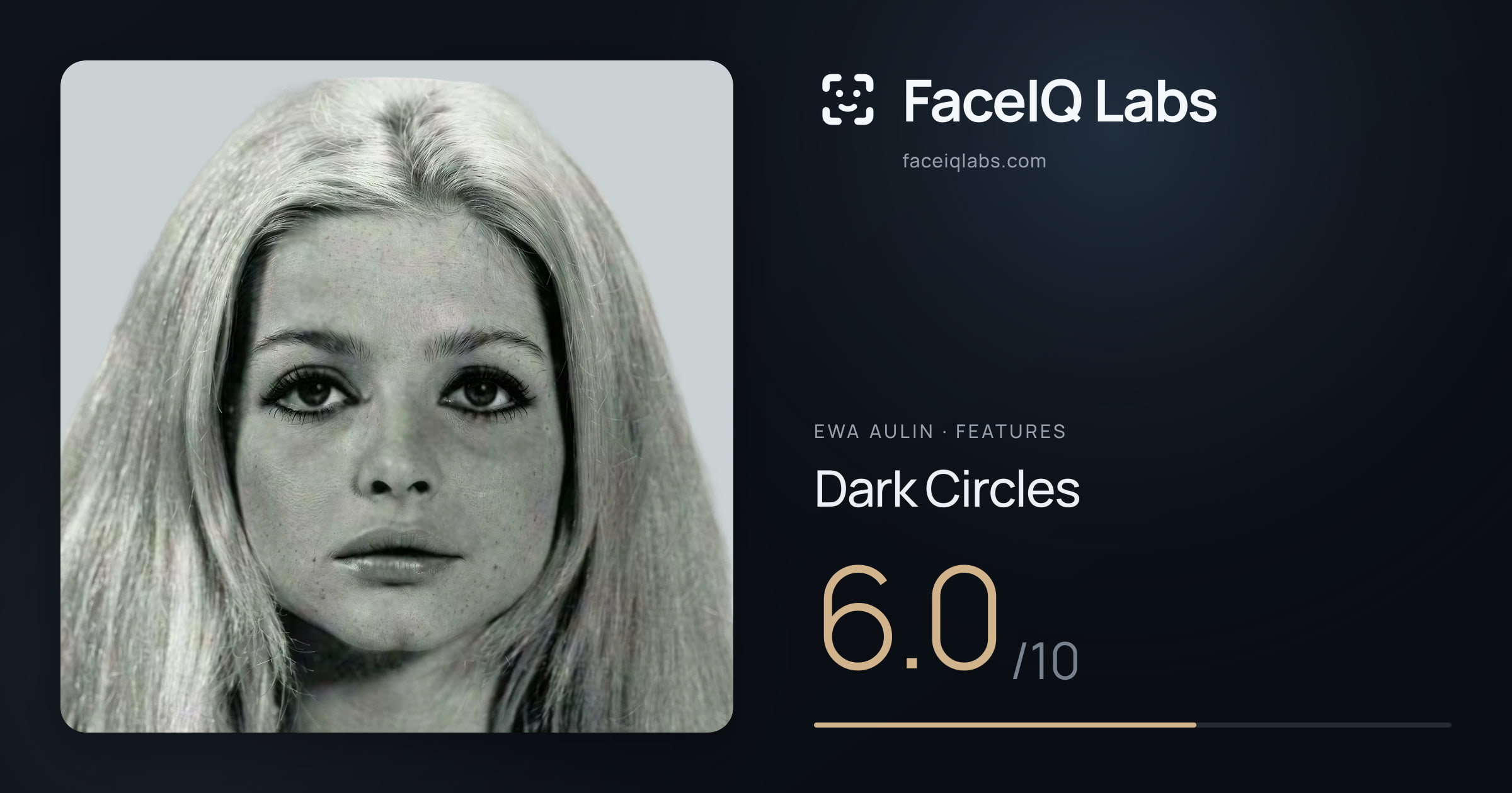 Ewa Aulin Dark Circles: 6.0/10, drawn on the photo