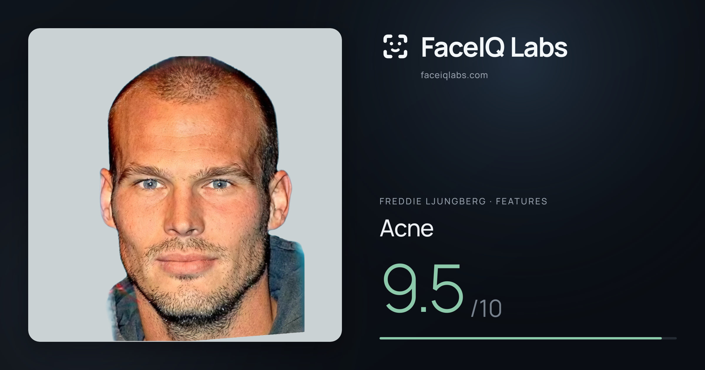 Freddie Ljungberg Acne: 9.5/10, drawn on the photo