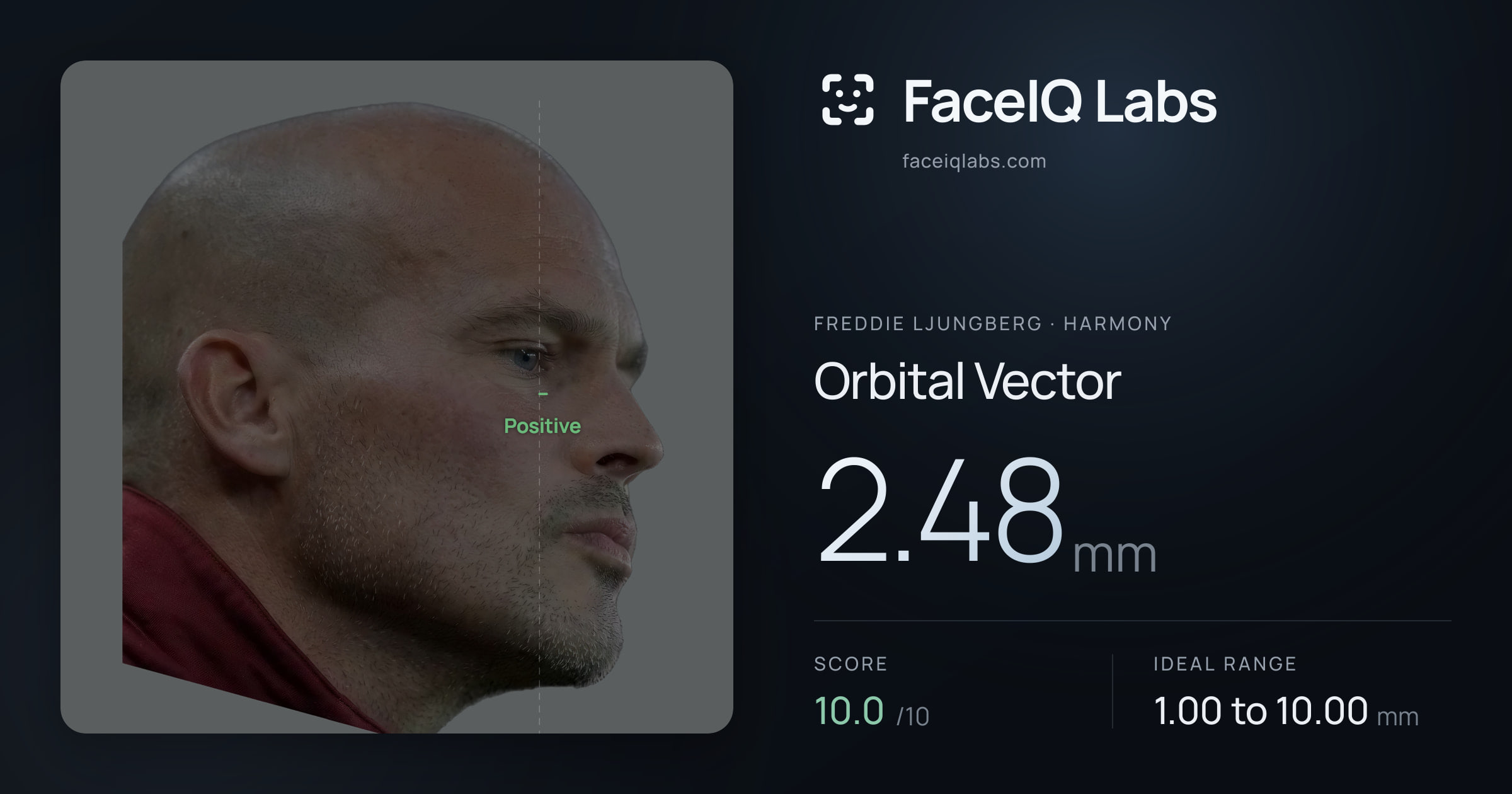 Freddie Ljungberg Orbital Vector: 2.48mm, drawn on the photo