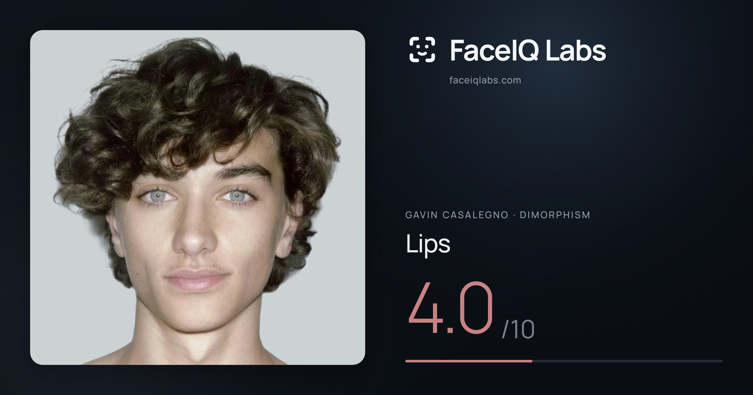 Gavin Casalegno Lips: 4.0/10, drawn on the photo