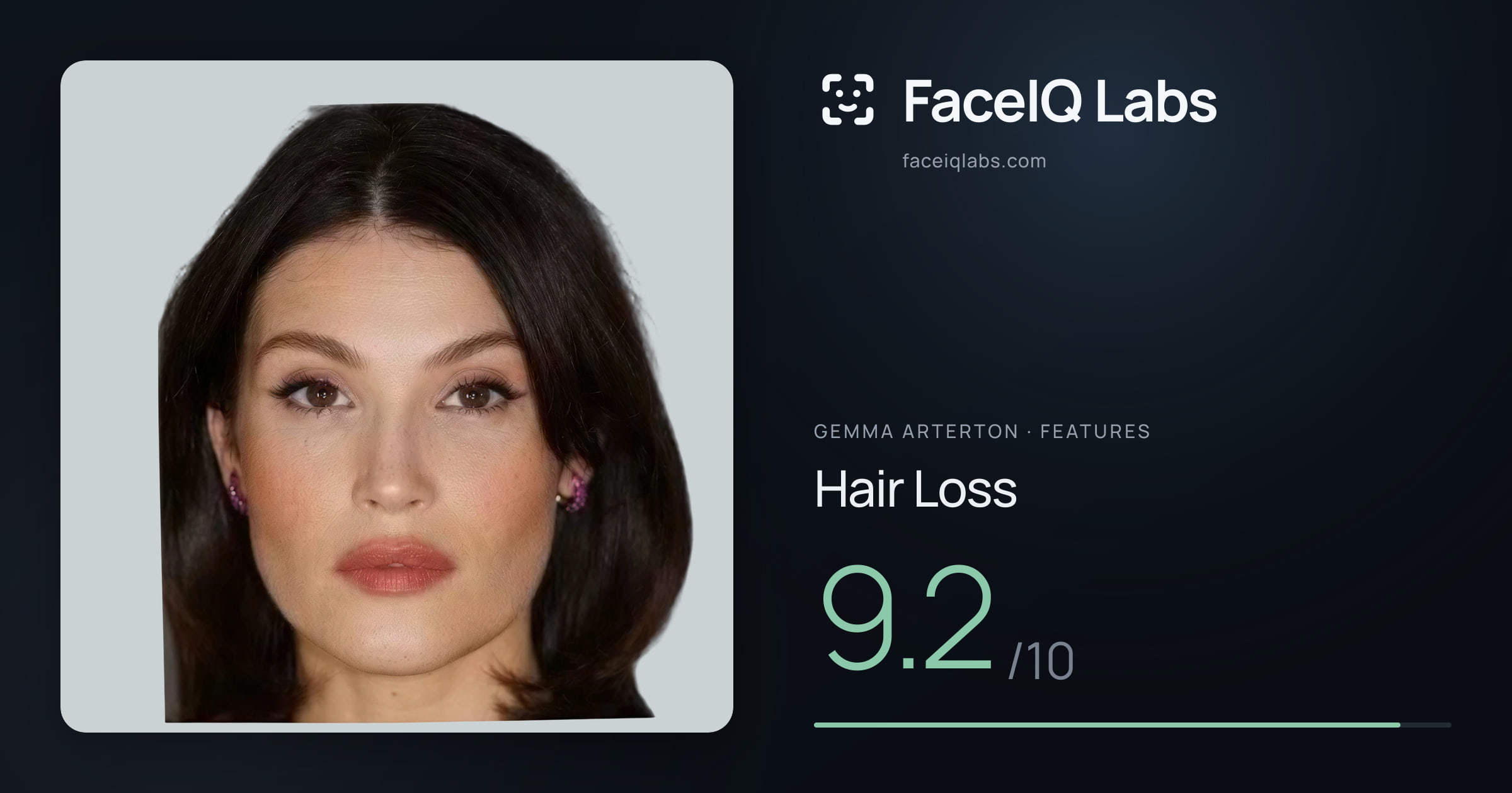 Gemma Arterton Hair Loss: 9.2/10, drawn on the photo