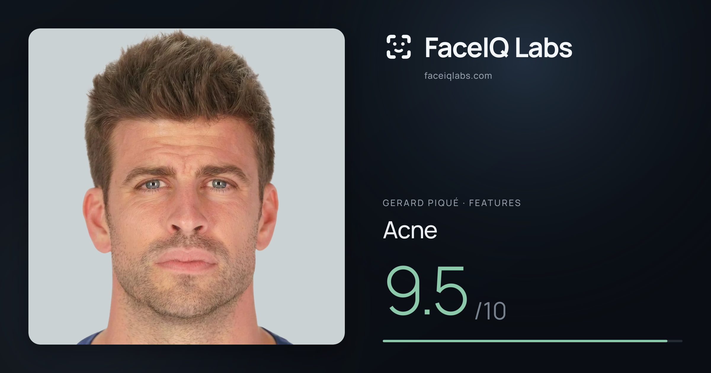 Gerard Piqué Acne: 9.5/10, drawn on the photo