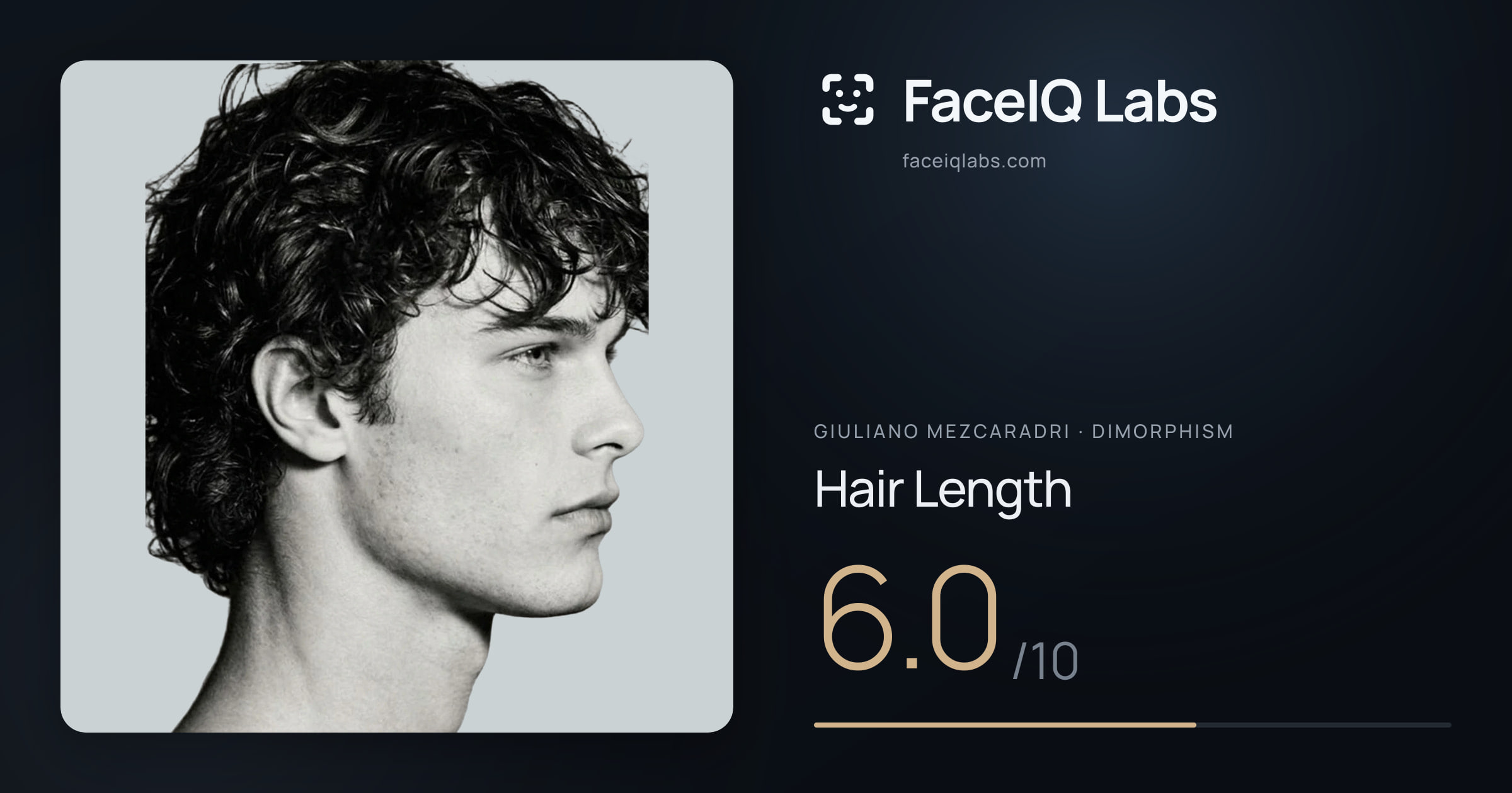 Giuliano Mezcaradri Hair Length: 6.0/10, drawn on the photo