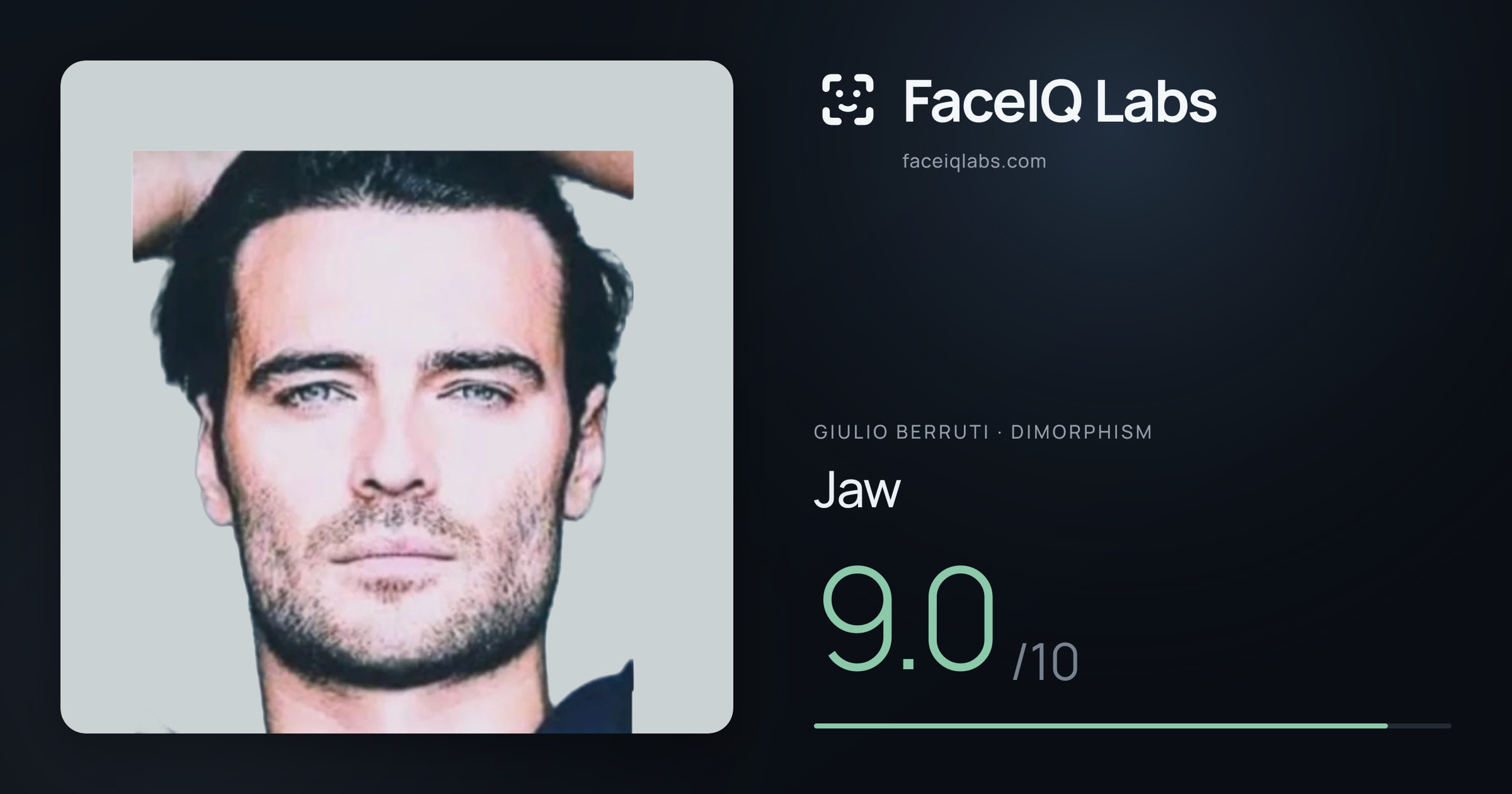 Giulio Berruti Jaw: 9.0/10, drawn on the photo