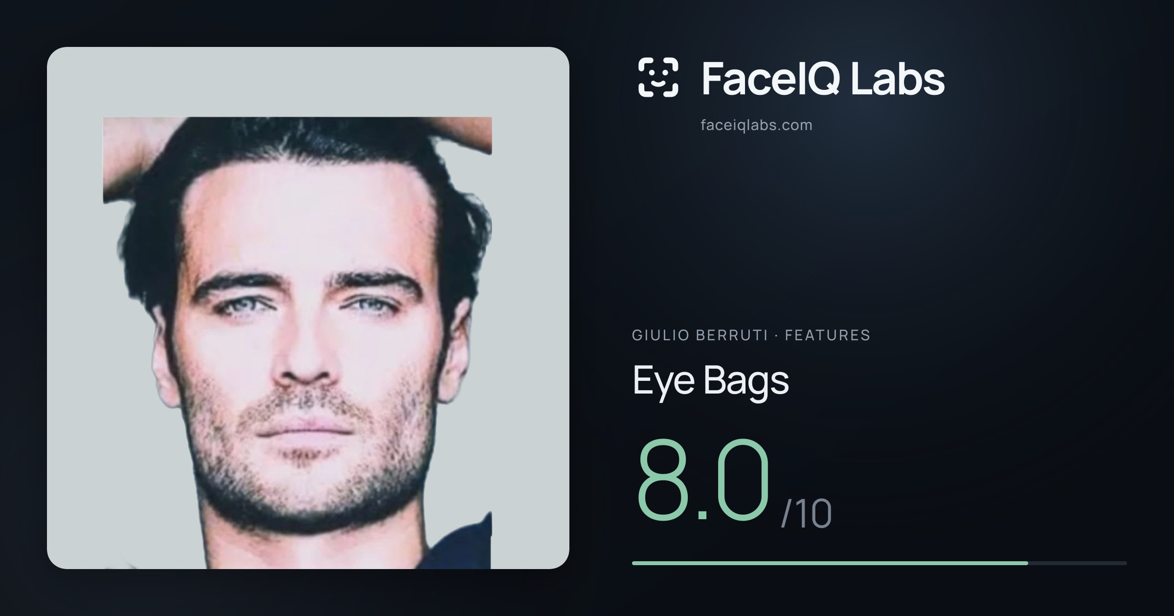 Giulio Berruti Eye Bags: 8.0/10, drawn on the photo