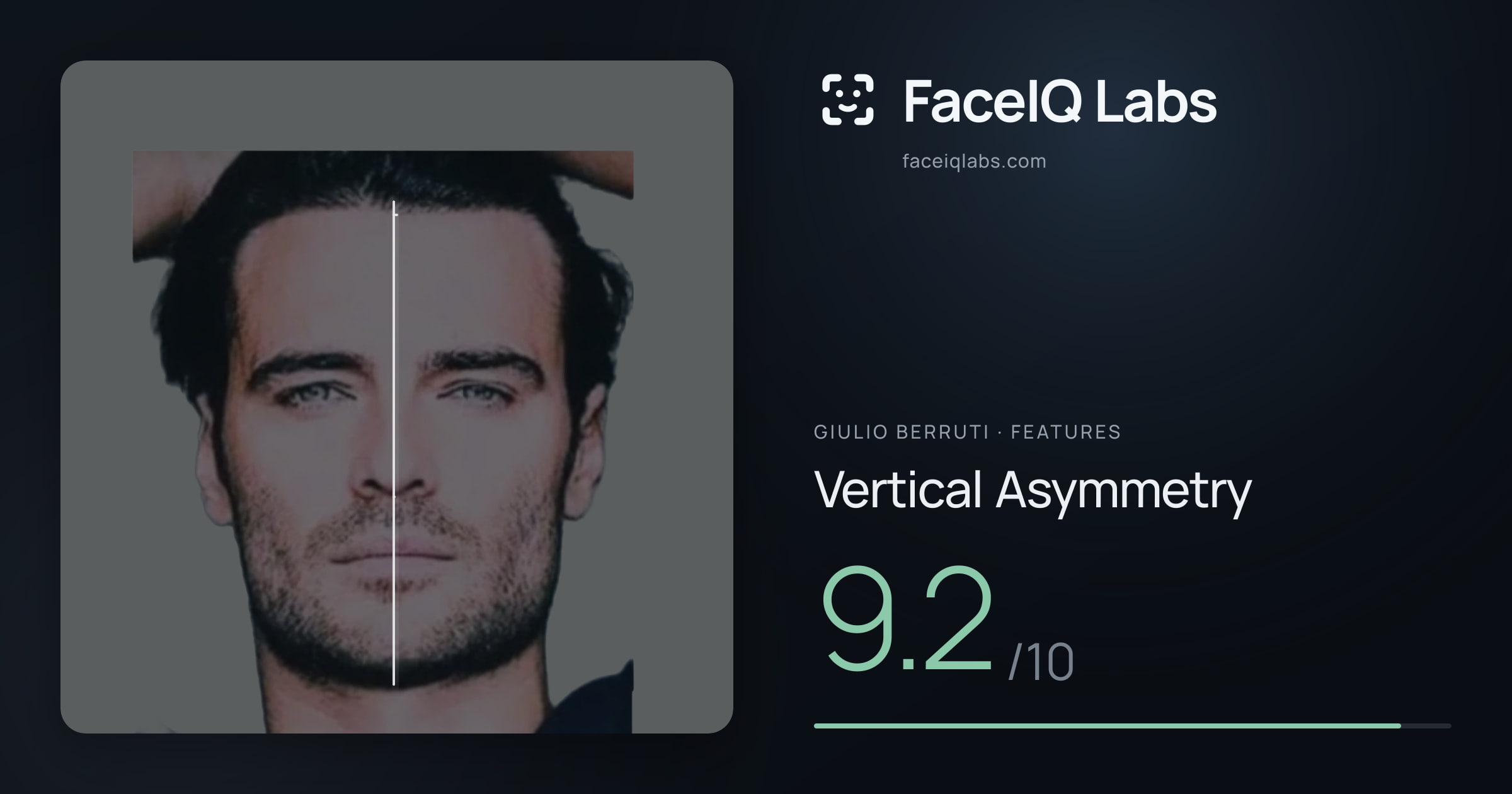 Giulio Berruti Vertical Asymmetry: 9.2/10, drawn on the photo