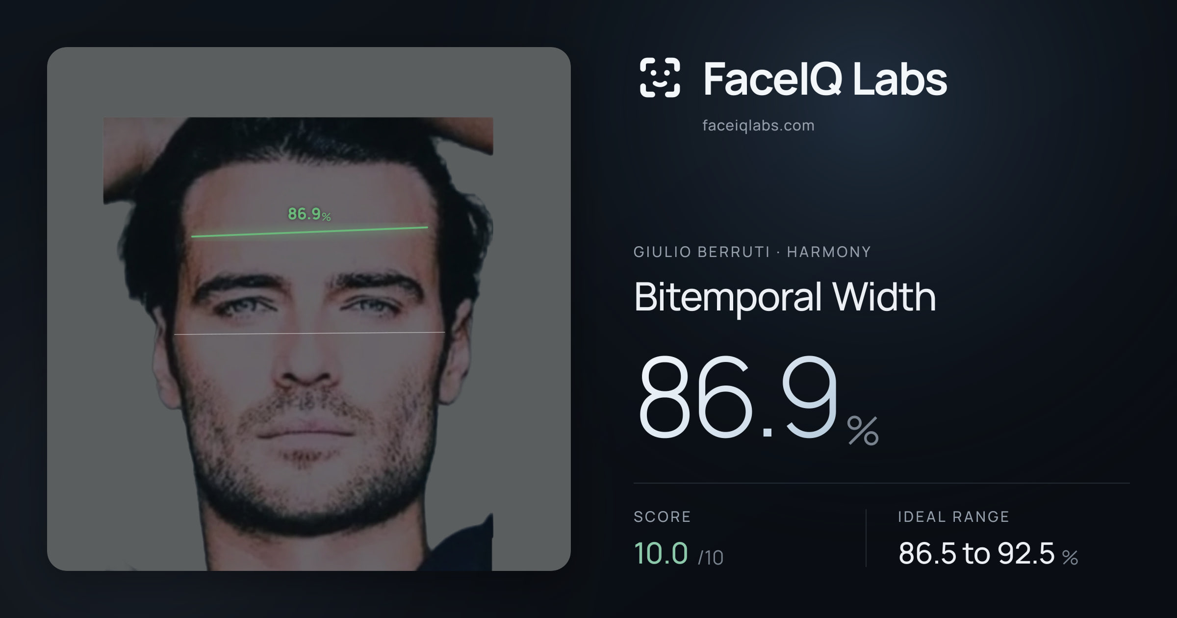Giulio Berruti Bitemporal Width: 86.9%, drawn on the photo