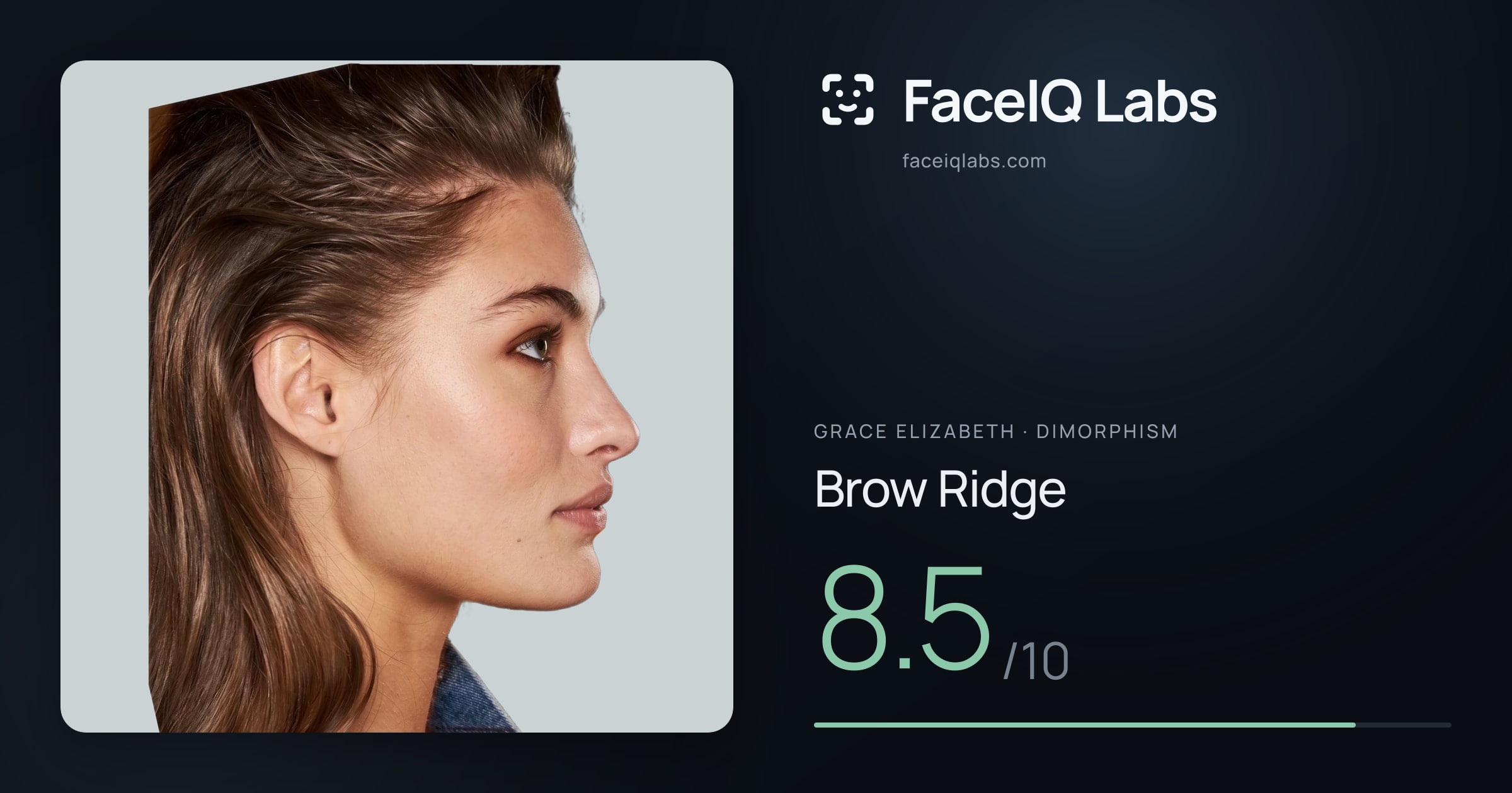 Grace Elizabeth Brow Ridge: 8.5/10, drawn on the photo