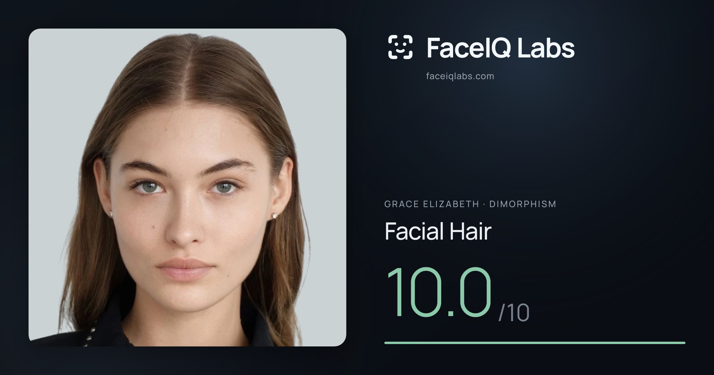 Grace Elizabeth Facial Hair: 10.0/10, drawn on the photo