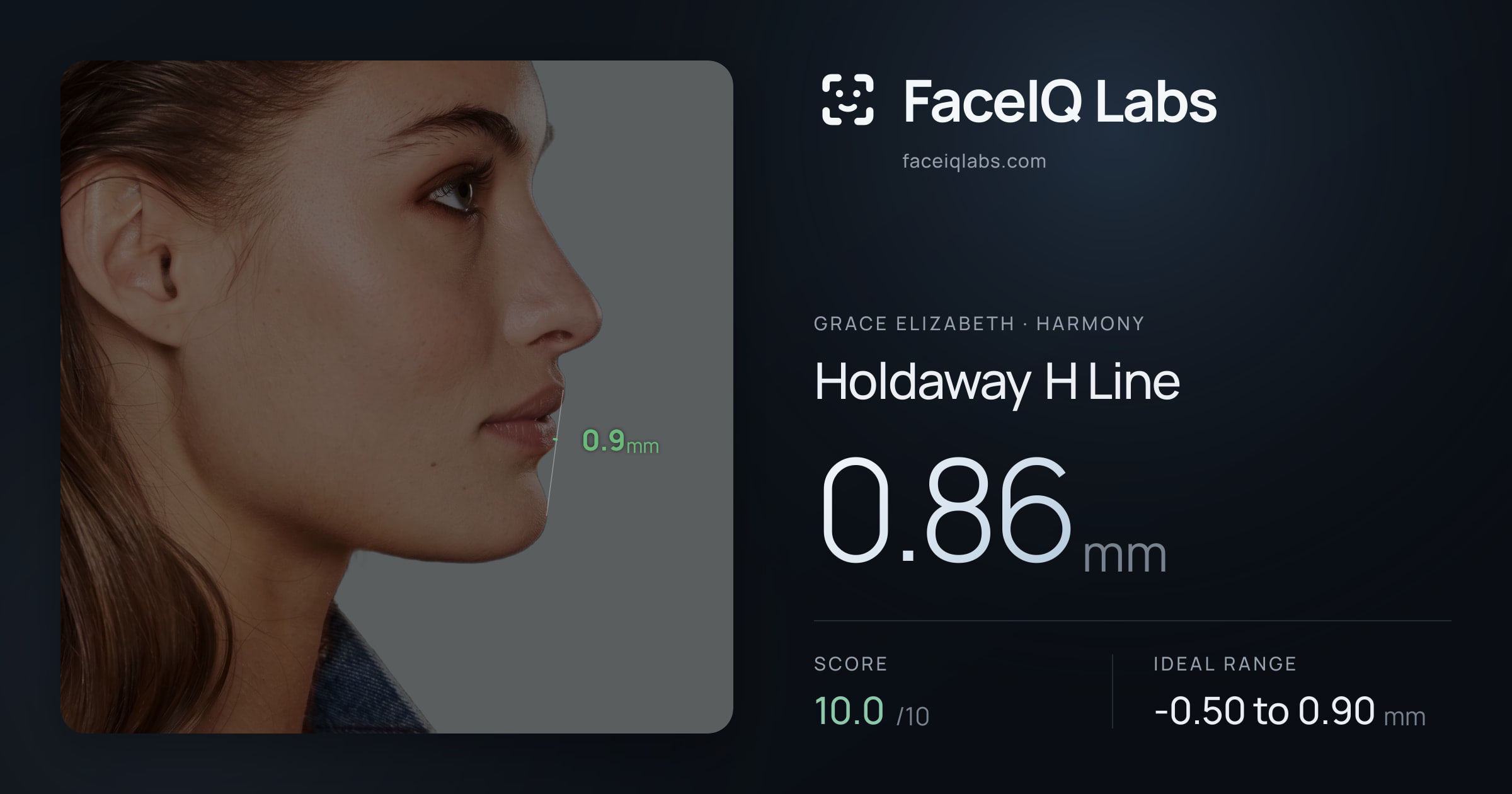 Grace Elizabeth Holdaway H Line: 0.86mm, drawn on the photo