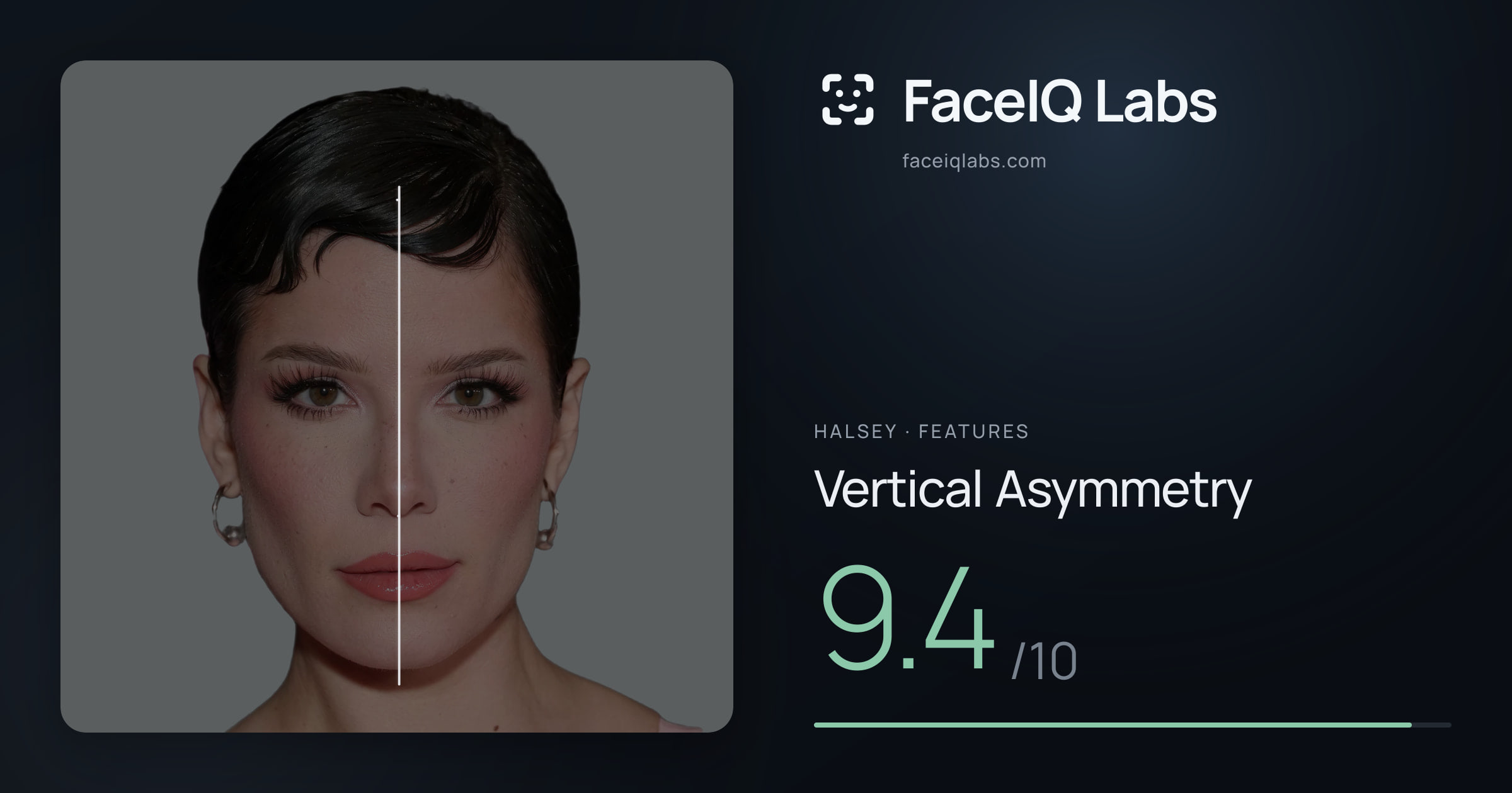 Halsey Vertical Asymmetry: 9.4/10, drawn on the photo