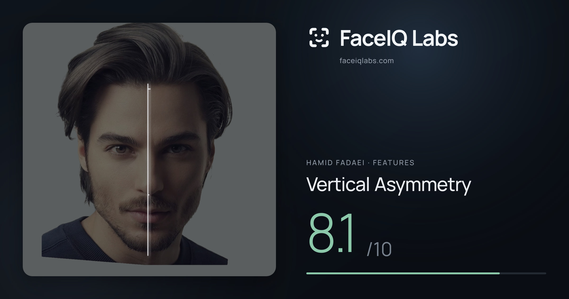Hamid Fadaei Vertical Asymmetry: 8.1/10, drawn on the photo
