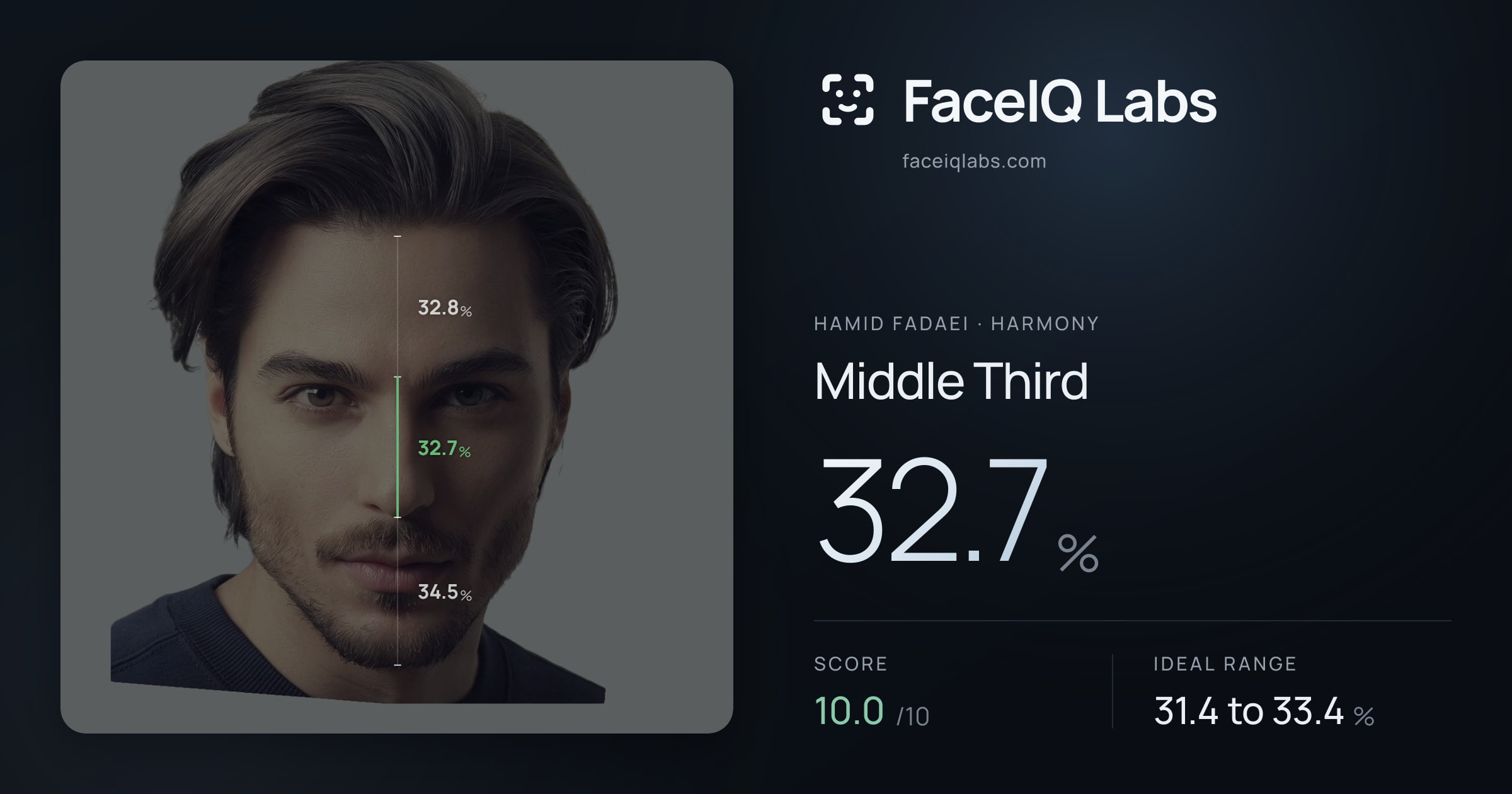 Hamid Fadaei Middle Third: 32.7%, drawn on the photo