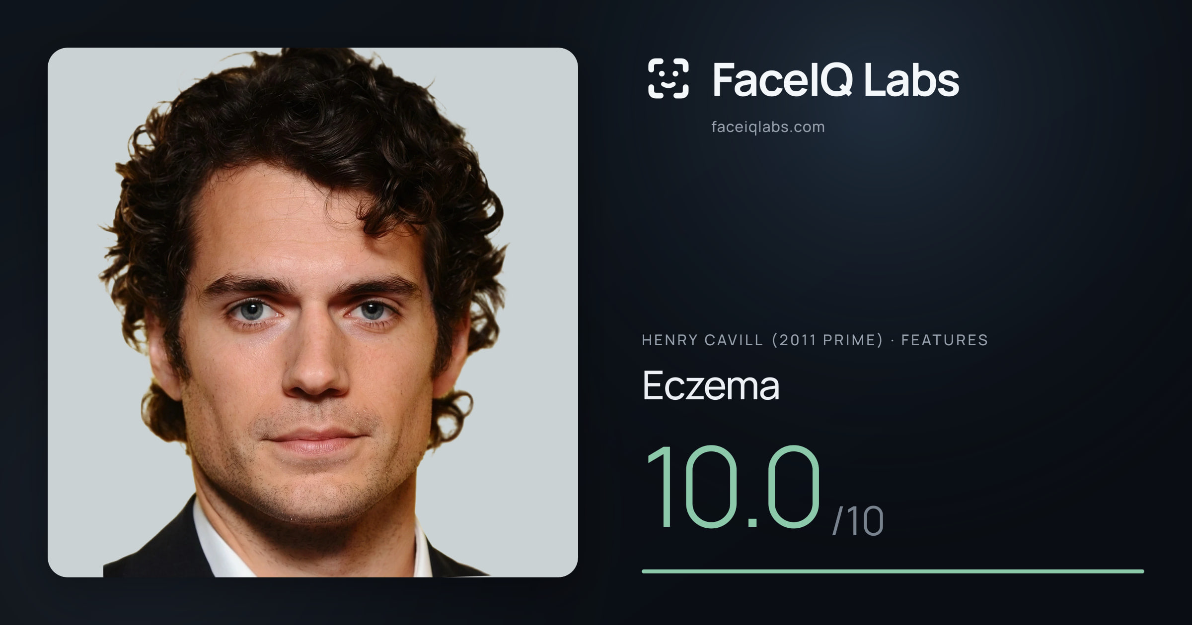 Henry Cavill (2011 Prime) Eczema: 10.0/10, drawn on the photo