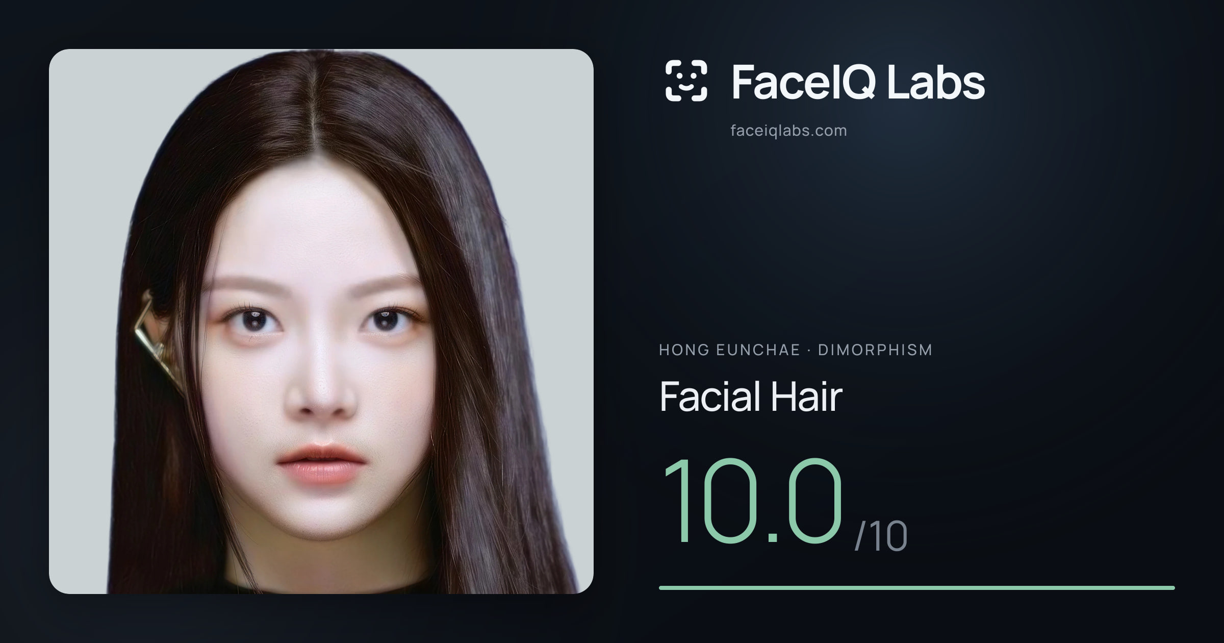Hong Eunchae Facial Hair: 10.0/10, drawn on the photo