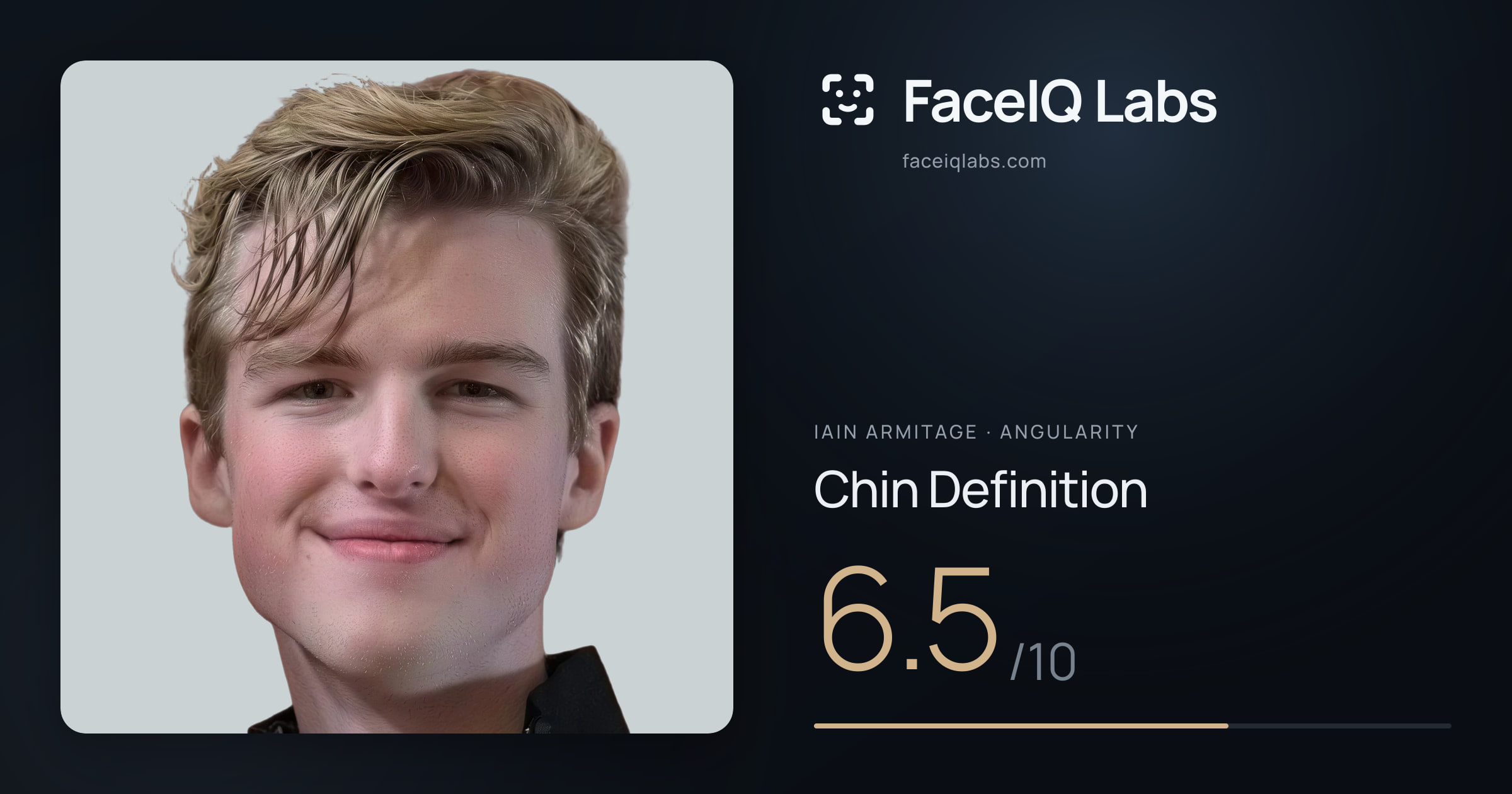 Iain Armitage Chin Definition: 6.5/10, drawn on the photo
