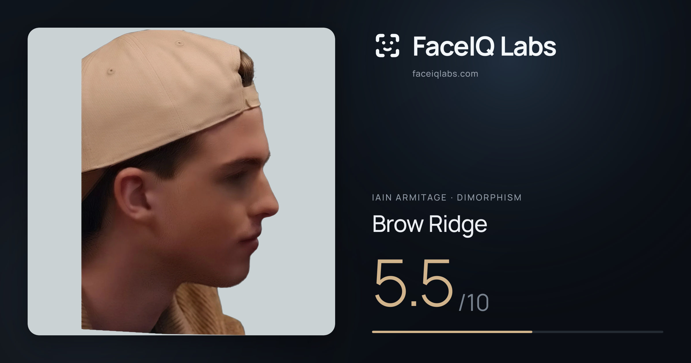Iain Armitage Brow Ridge: 5.5/10, drawn on the photo